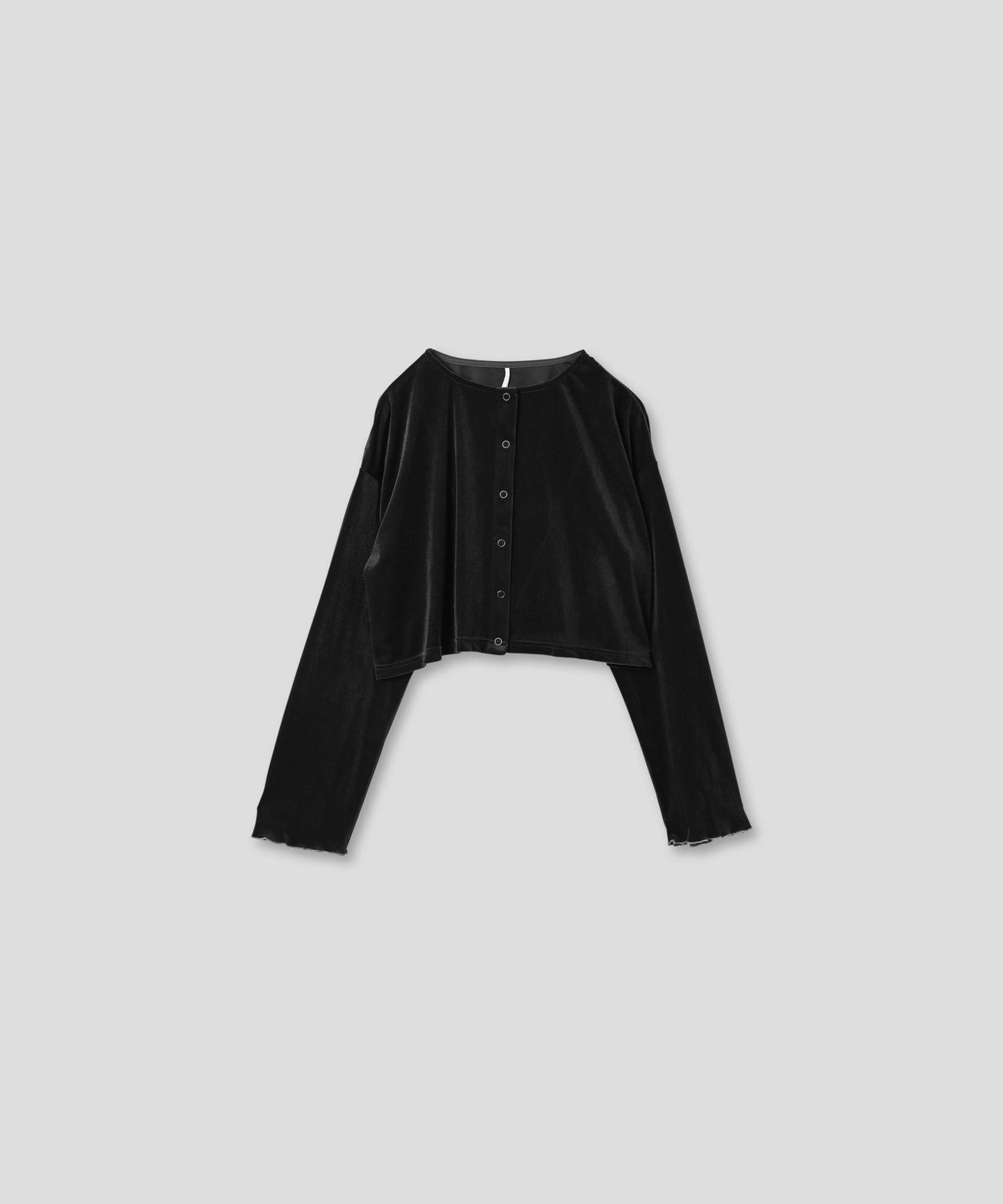 sheer velour cardigan / WHT25FCS4005