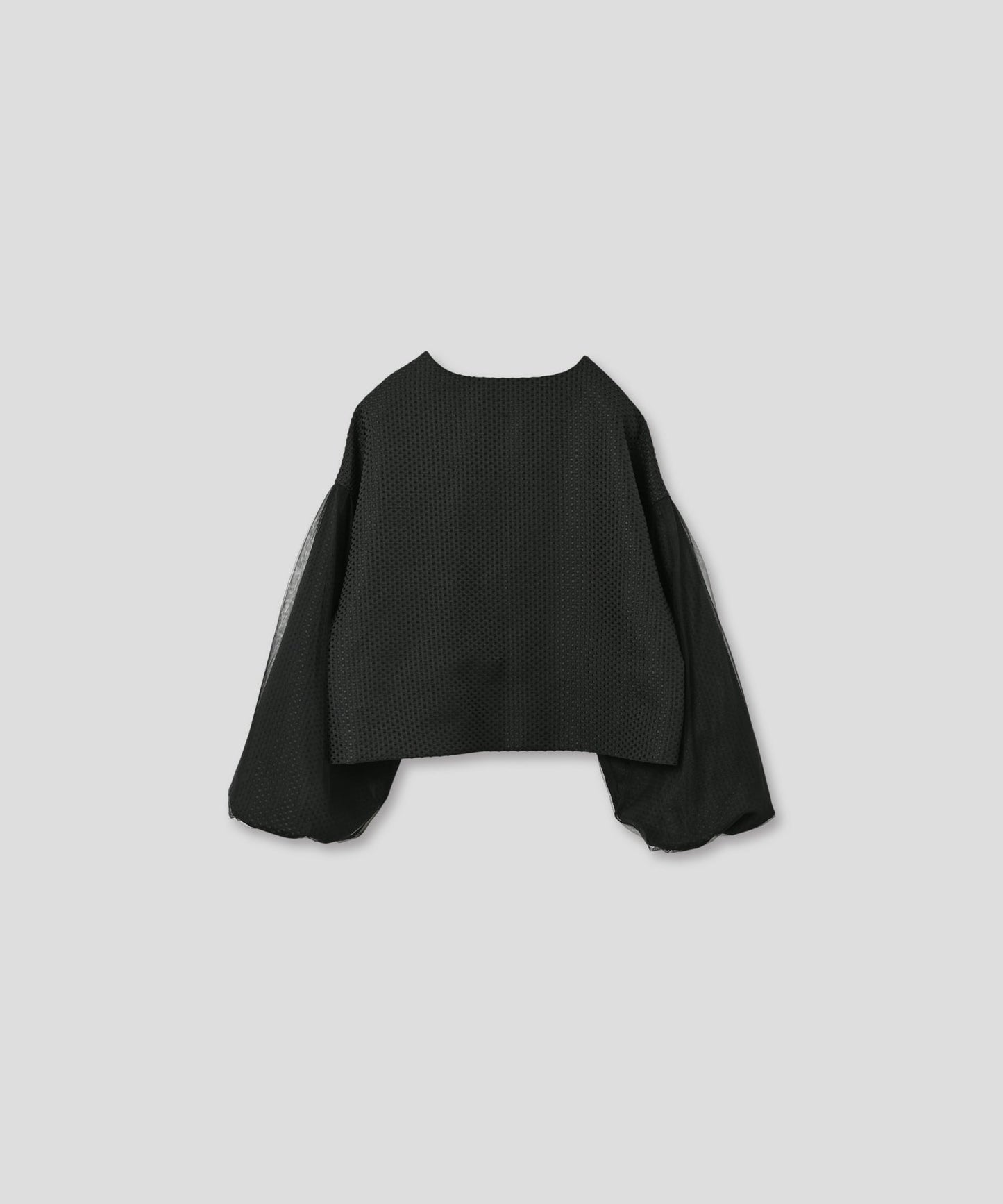 tulle layered sleeve jacket / WHT25FJK4052