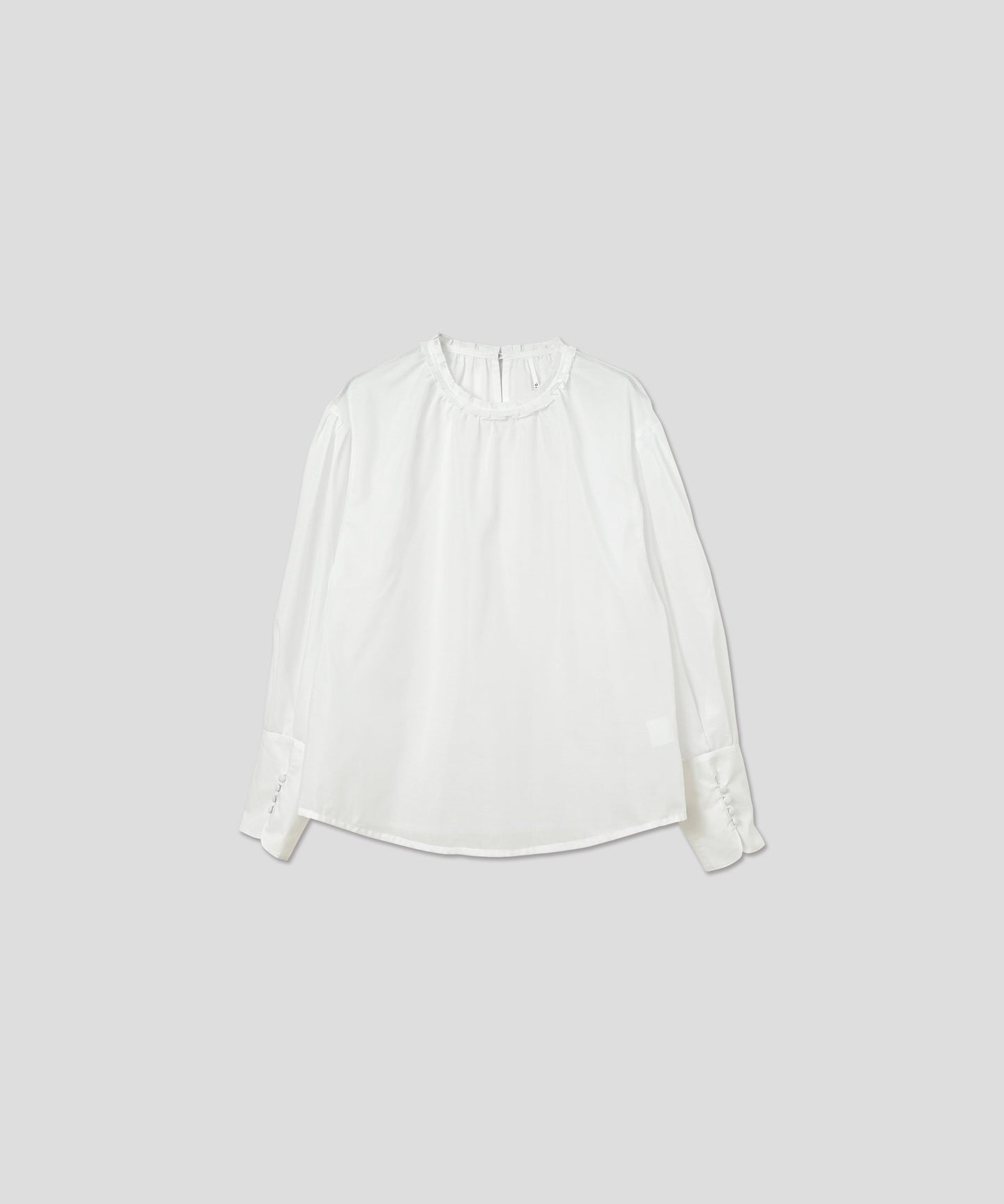 PLEATS COLLAR BLOUSE / WHT25HBL4059