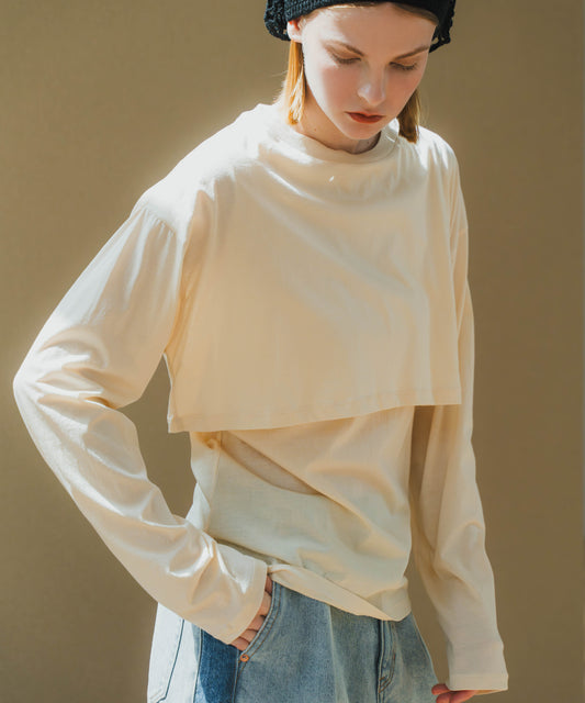 LAYERED SET TEE / WHT25HBL4063