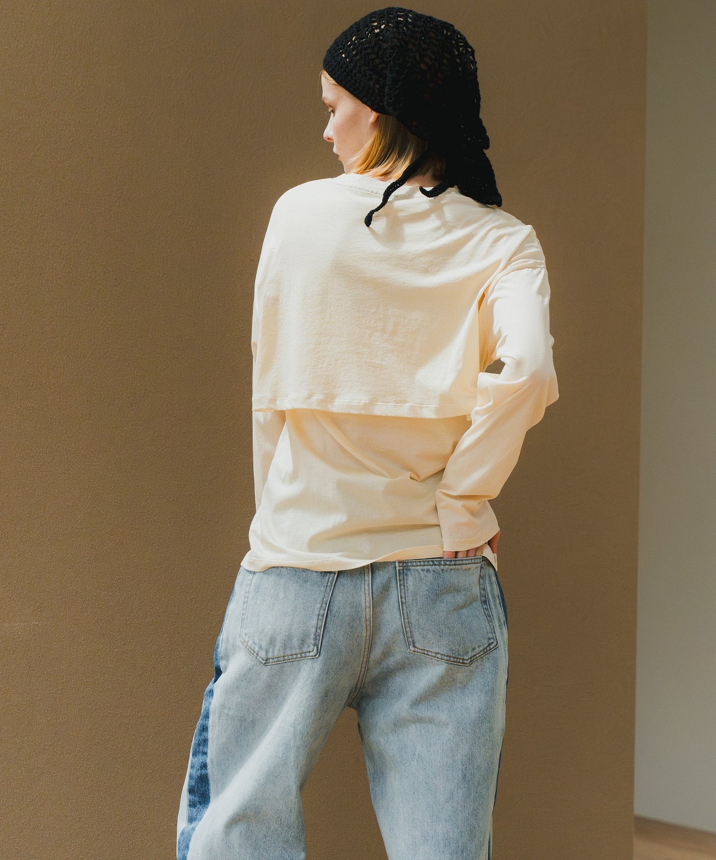 LAYERED SET TEE  / WHT25HBL4063