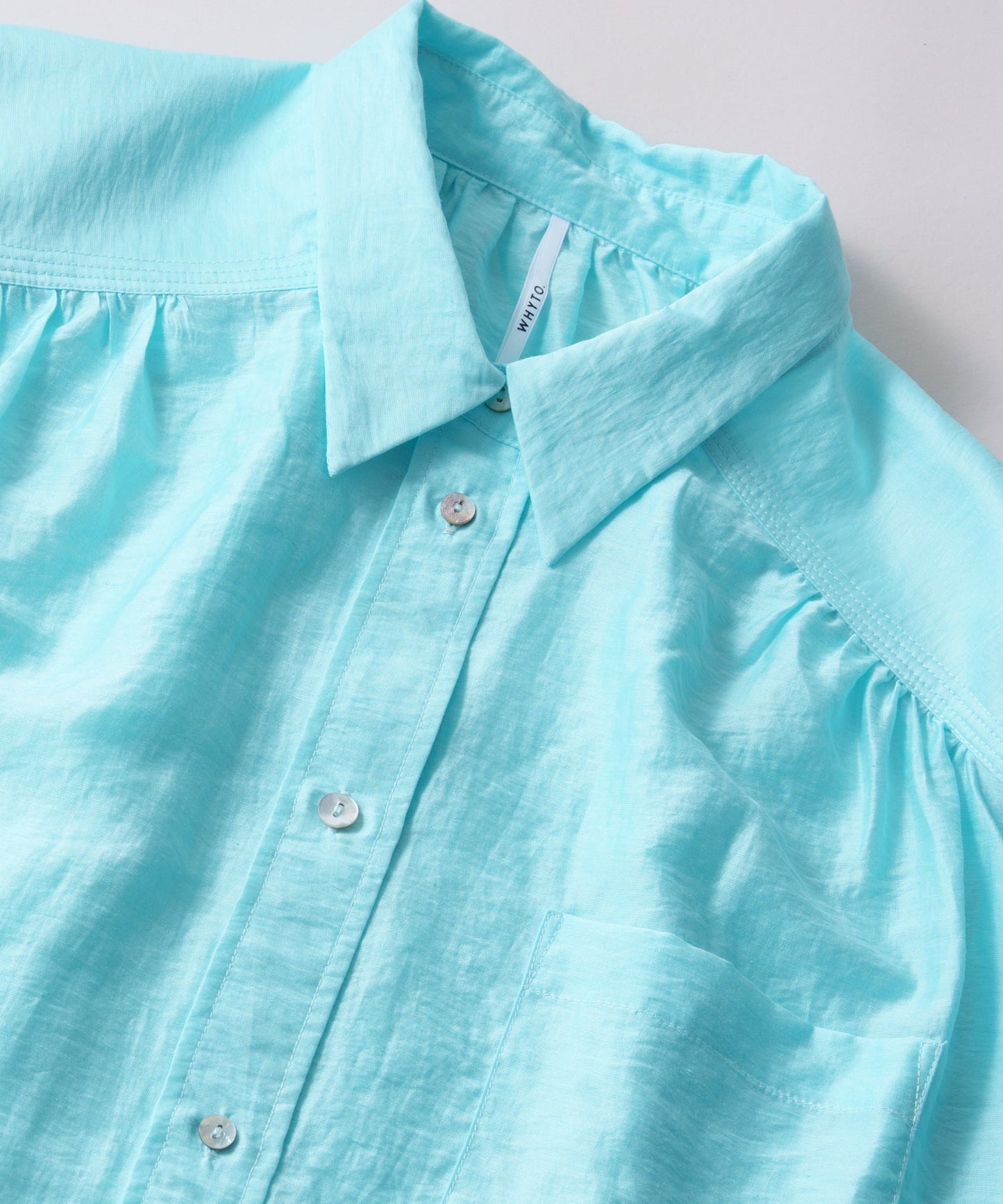 sheer volume blouse / WHT25HBL4065