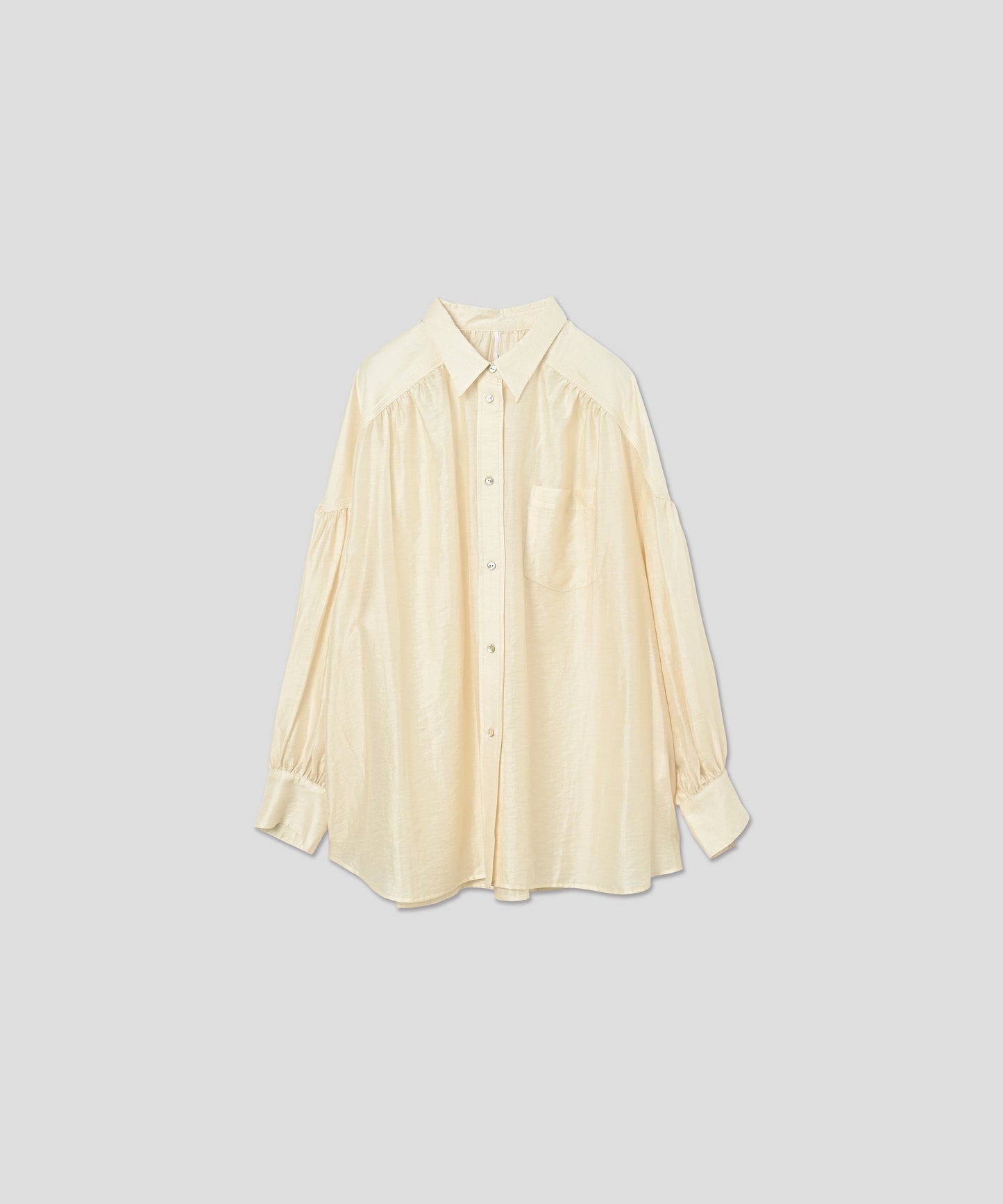 sheer volume blouse / WHT25HBL4065