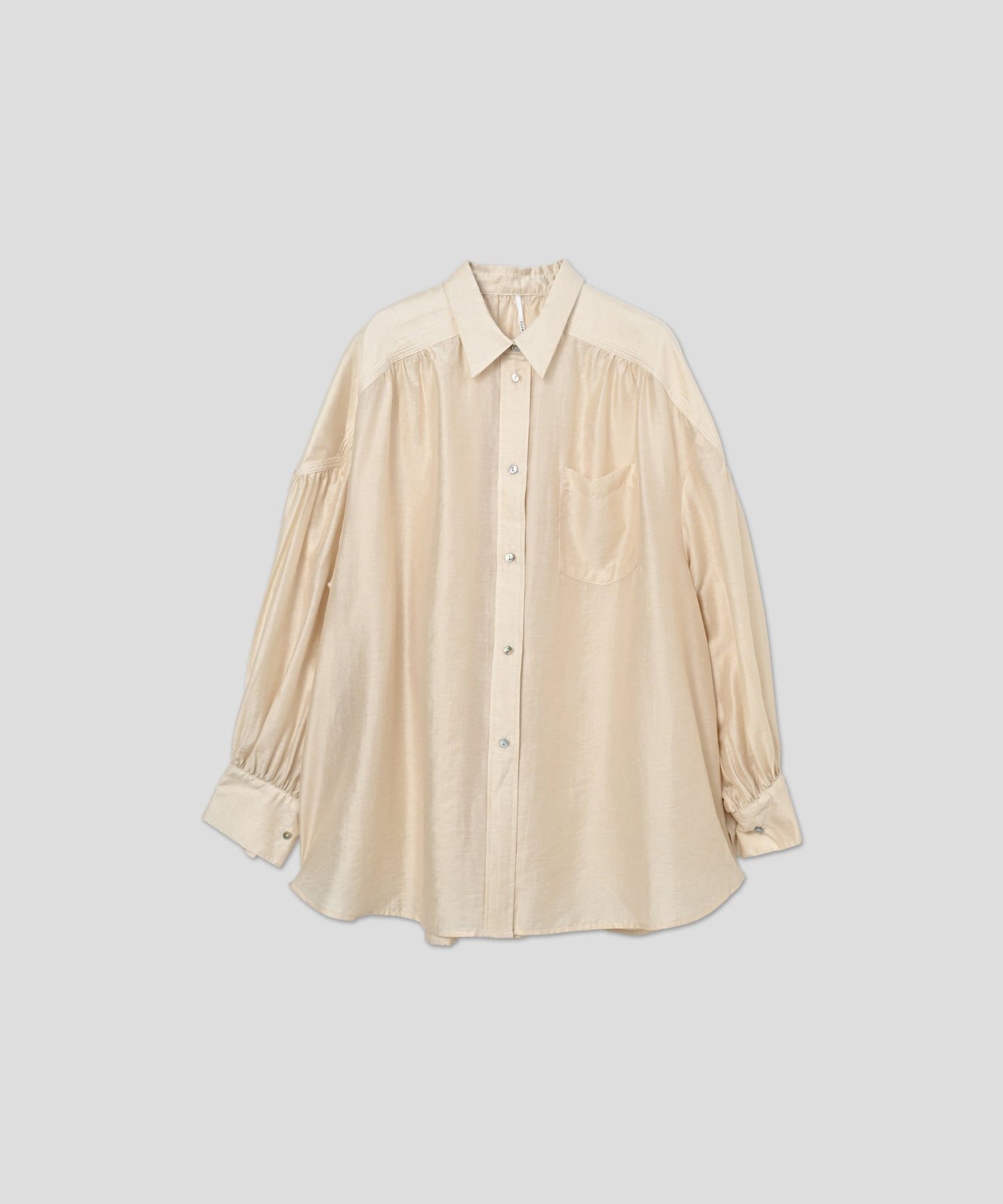 sheer volume blouse / WHT25HBL4065