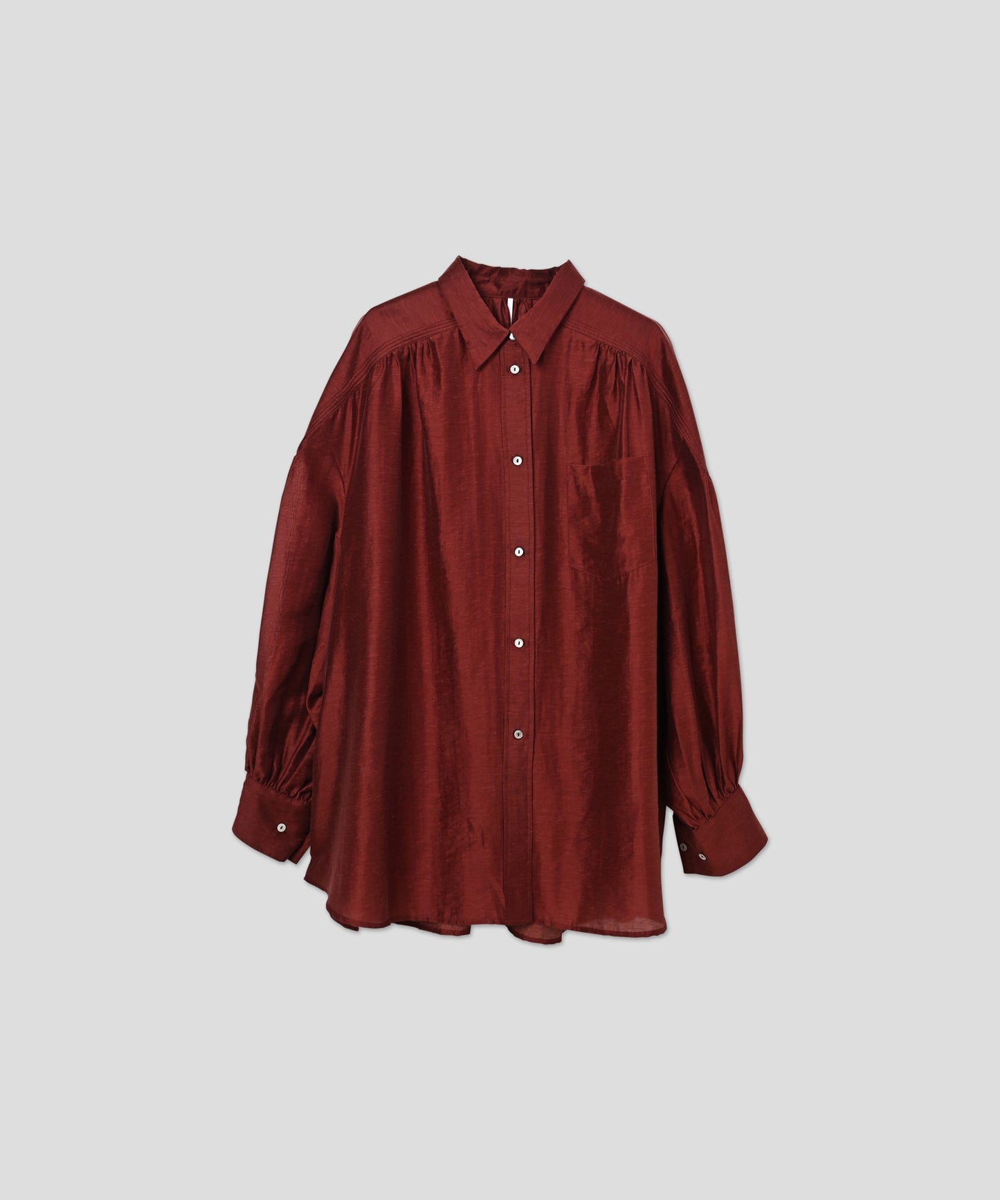 sheer volume blouse / WHT25HBL4065