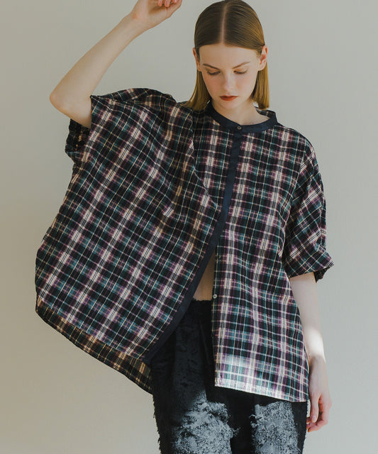 WIDE SQUARE BLOUSE / WHT25HBL4066