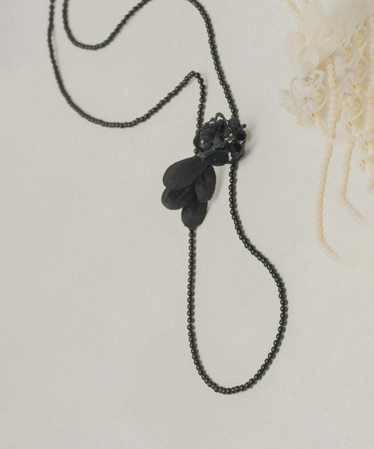 beads flower 3way necklace / WHT26FAC4021