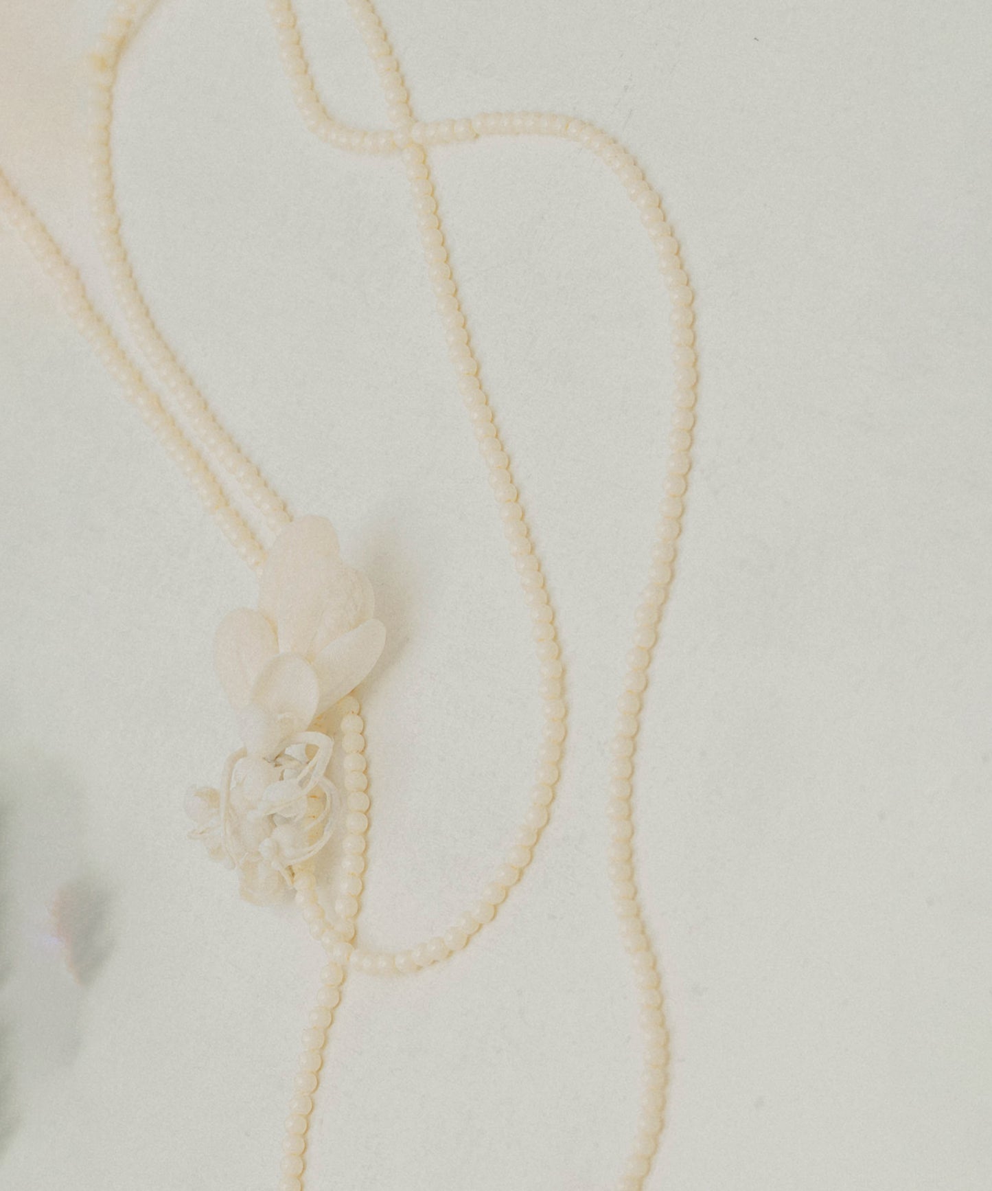 beads flower 3way necklace / WHT26FAC4021