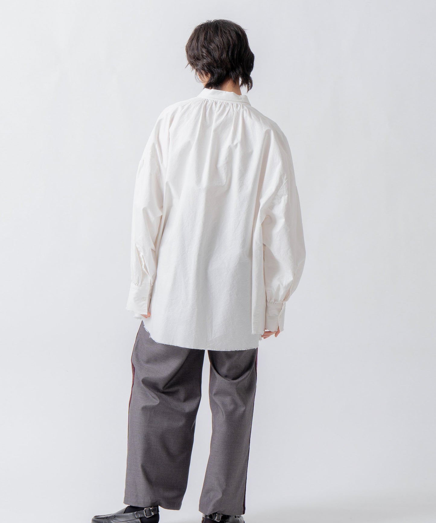 oxford volume blouse / WHT26FBL4103