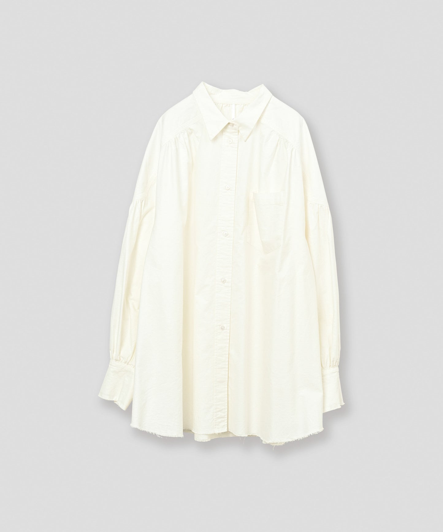 oxford volume blouse / WHT26FBL4103