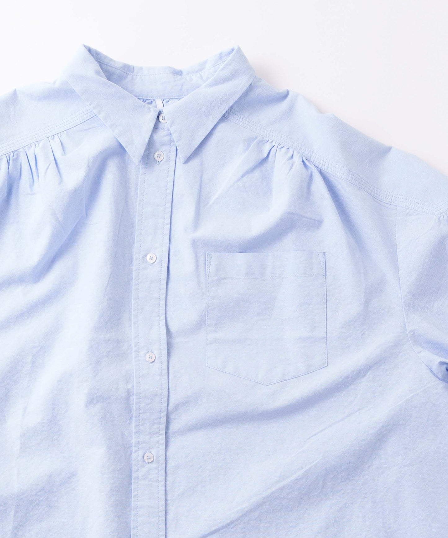 oxford volume blouse / WHT26FBL4103