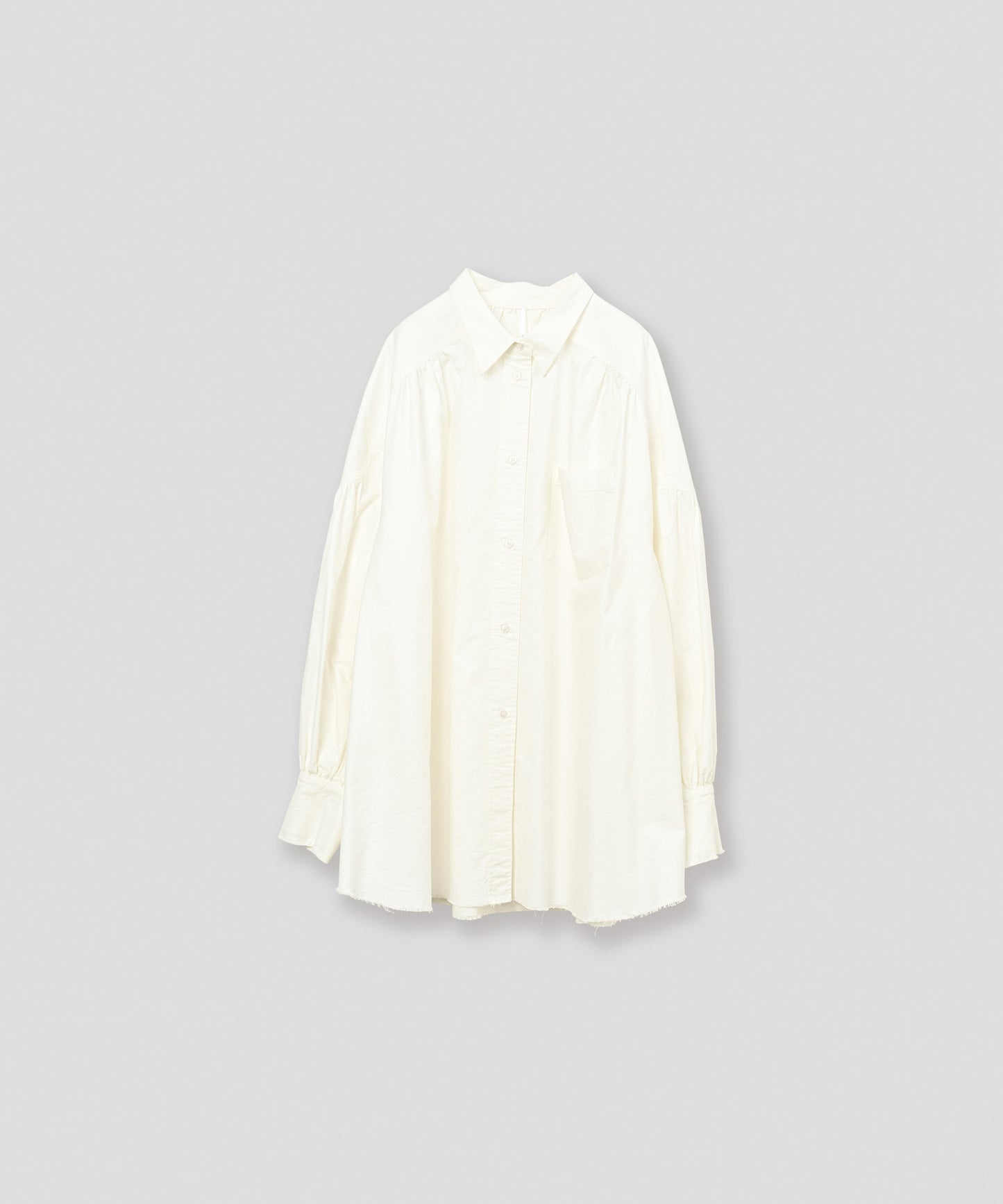 oxford volume blouse / WHT26FBL4103