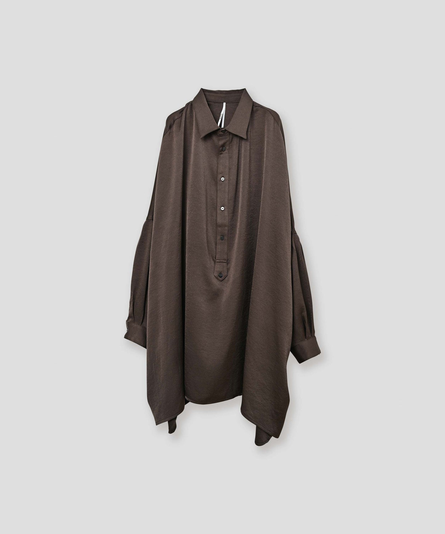 wide satin shirt / WHT26FBL4104