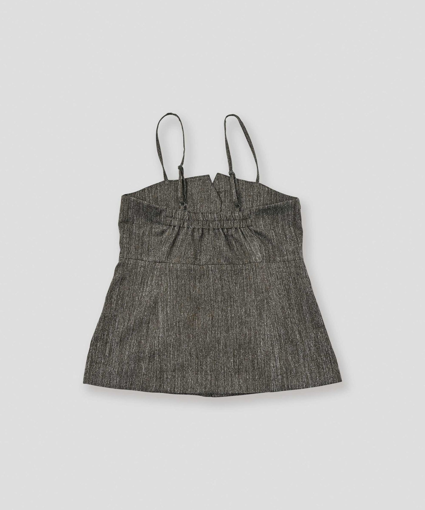 tweed satin bustier / WHT26FBL4105