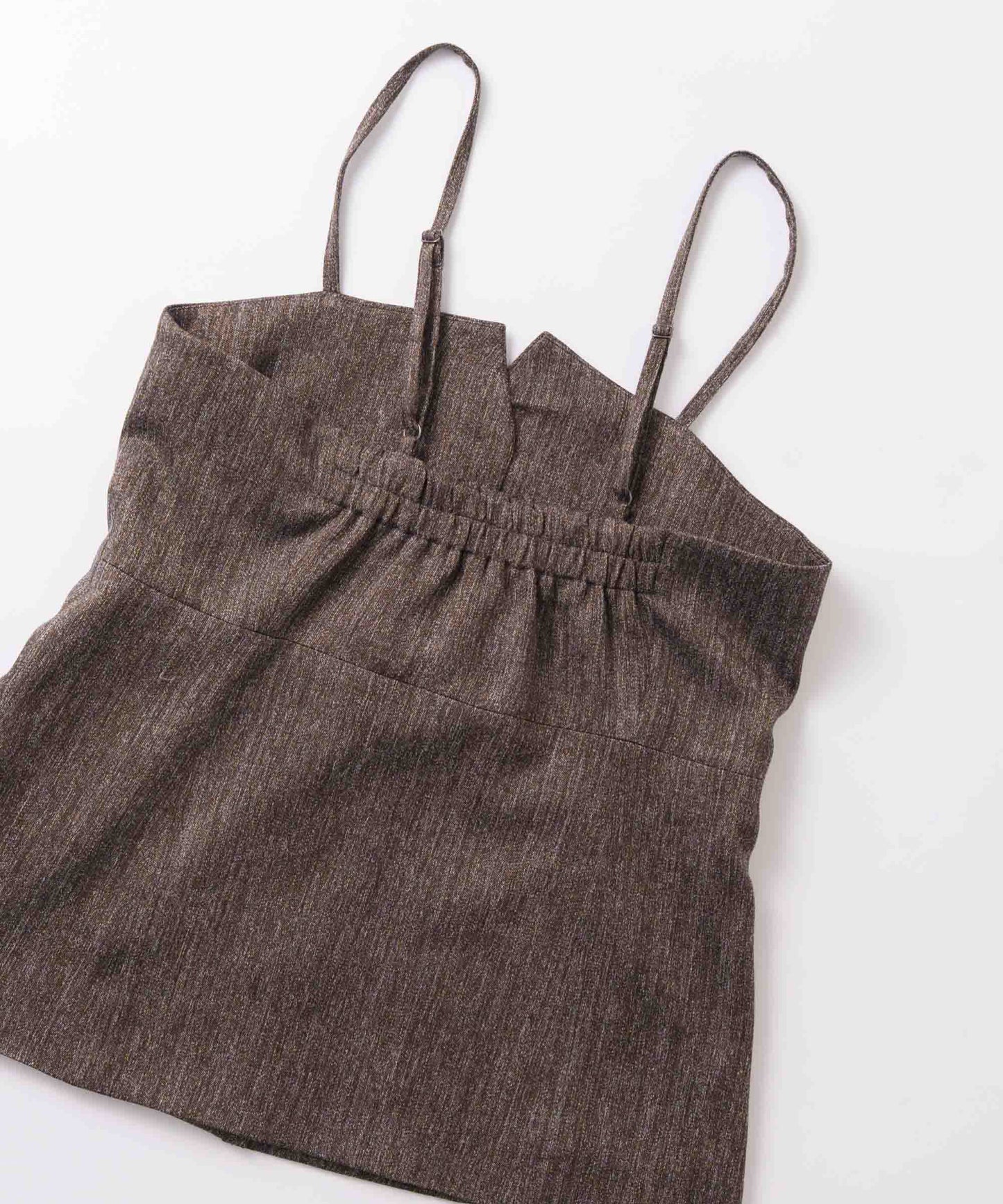 tweed satin bustier / WHT26FBL4105