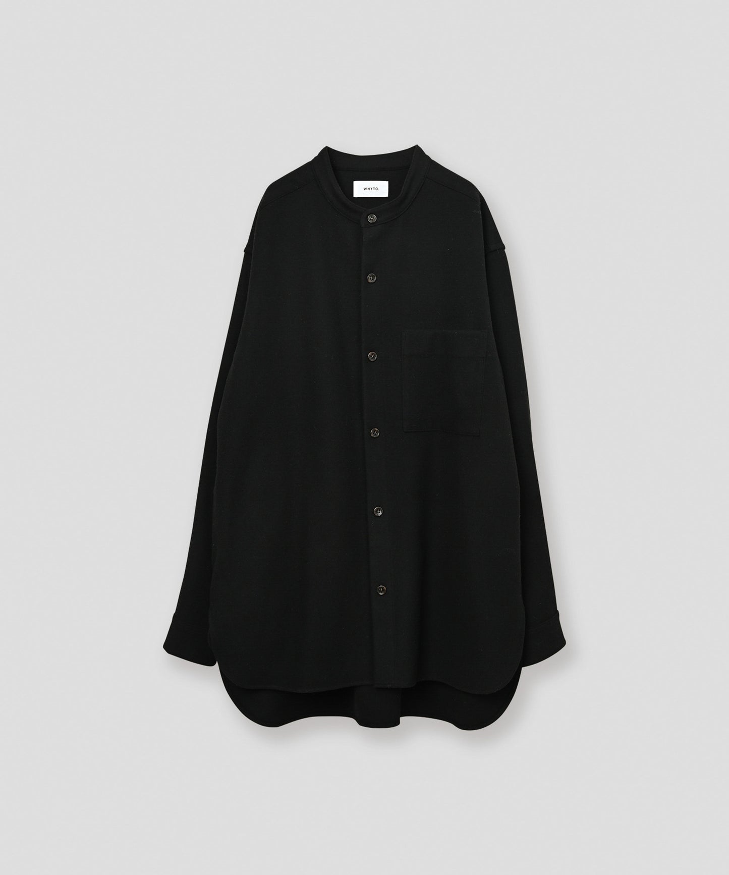 band collar shirt / WHT26FBL4107