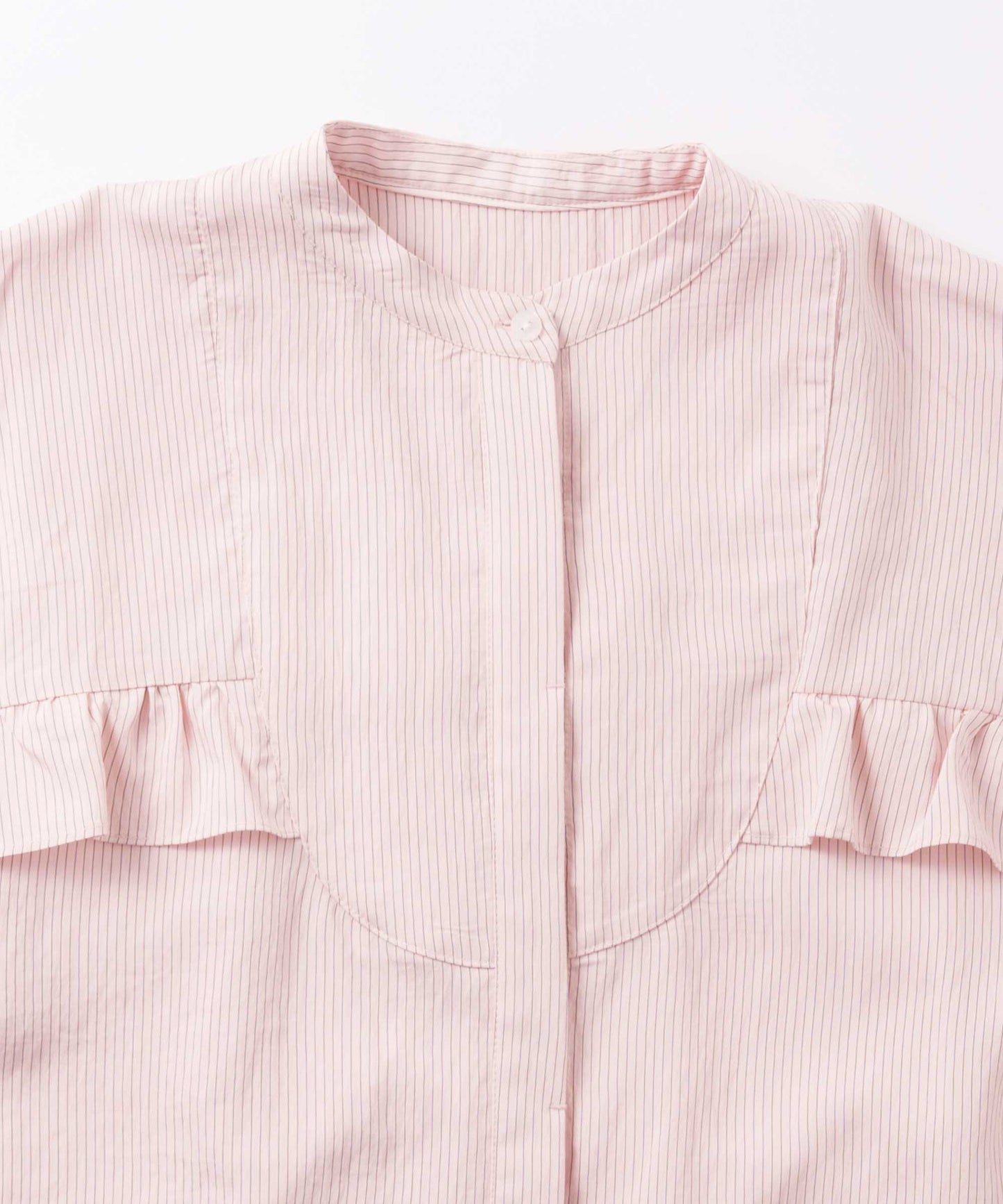 curve frill stripe blouse / WHT26FBL4109