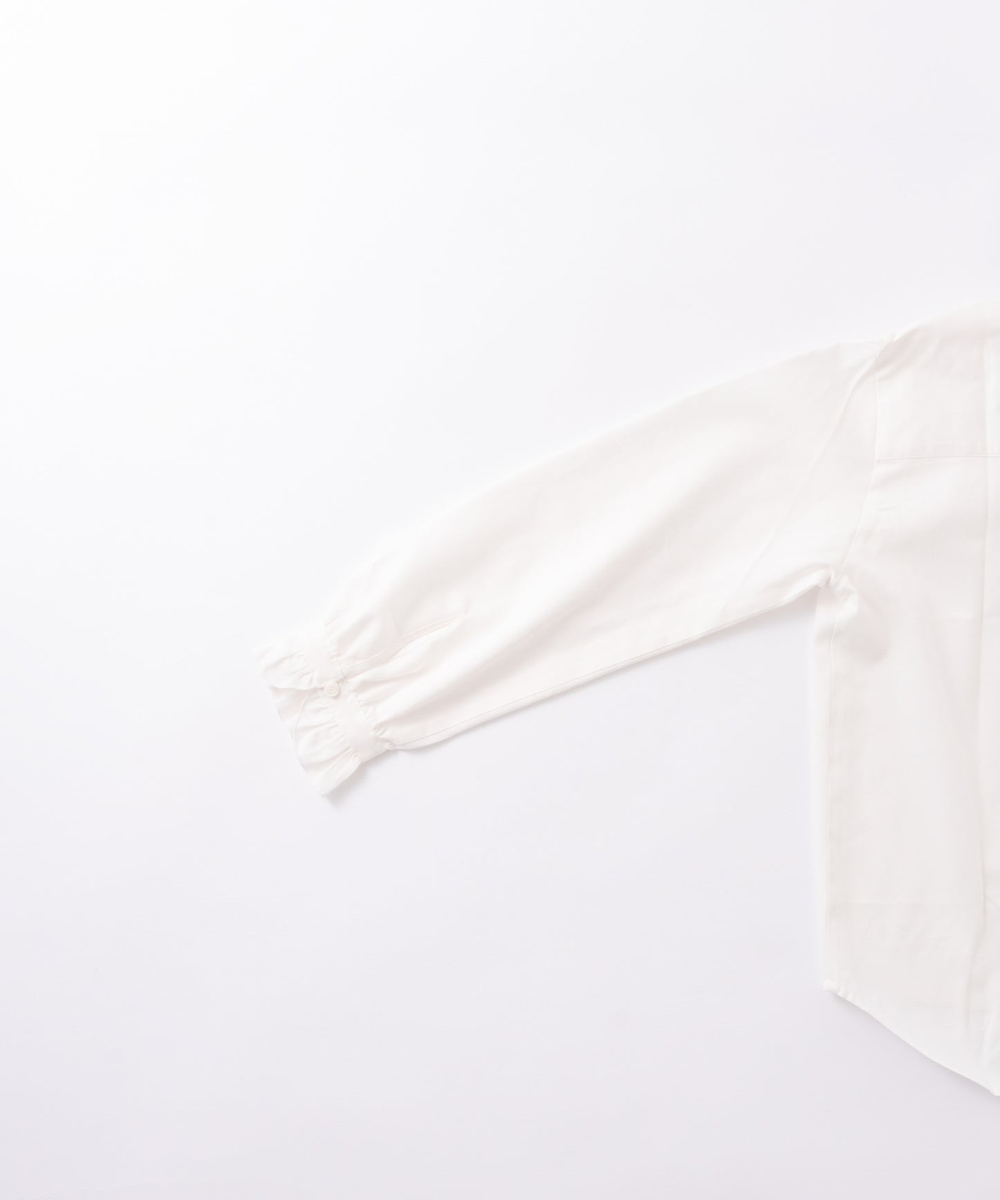 denim frill blouse / WHT26FBL4110