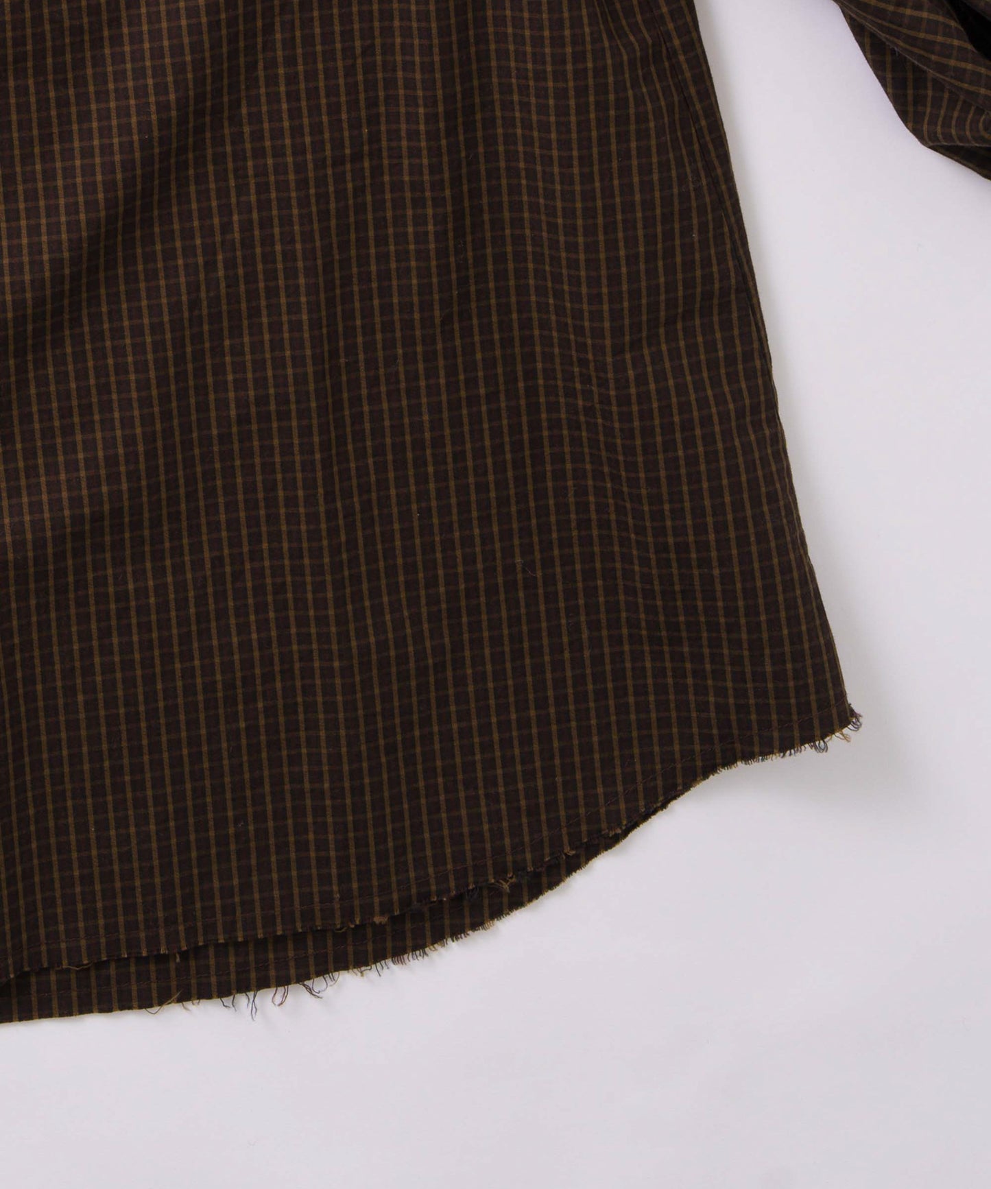 check pattern volume blouse / WHT26FBL4111