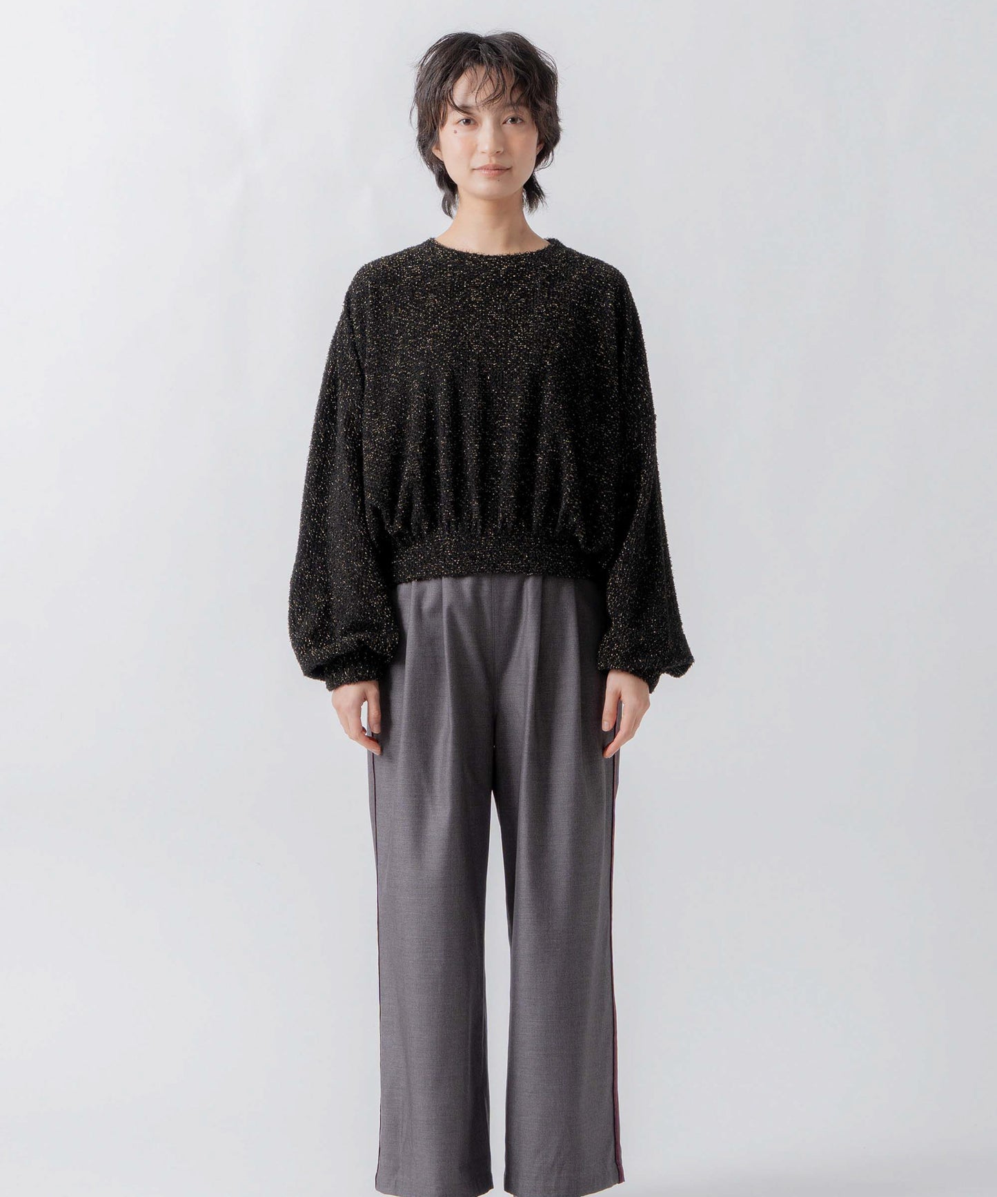 glitter shaggy sweat / WHT26FCS4020