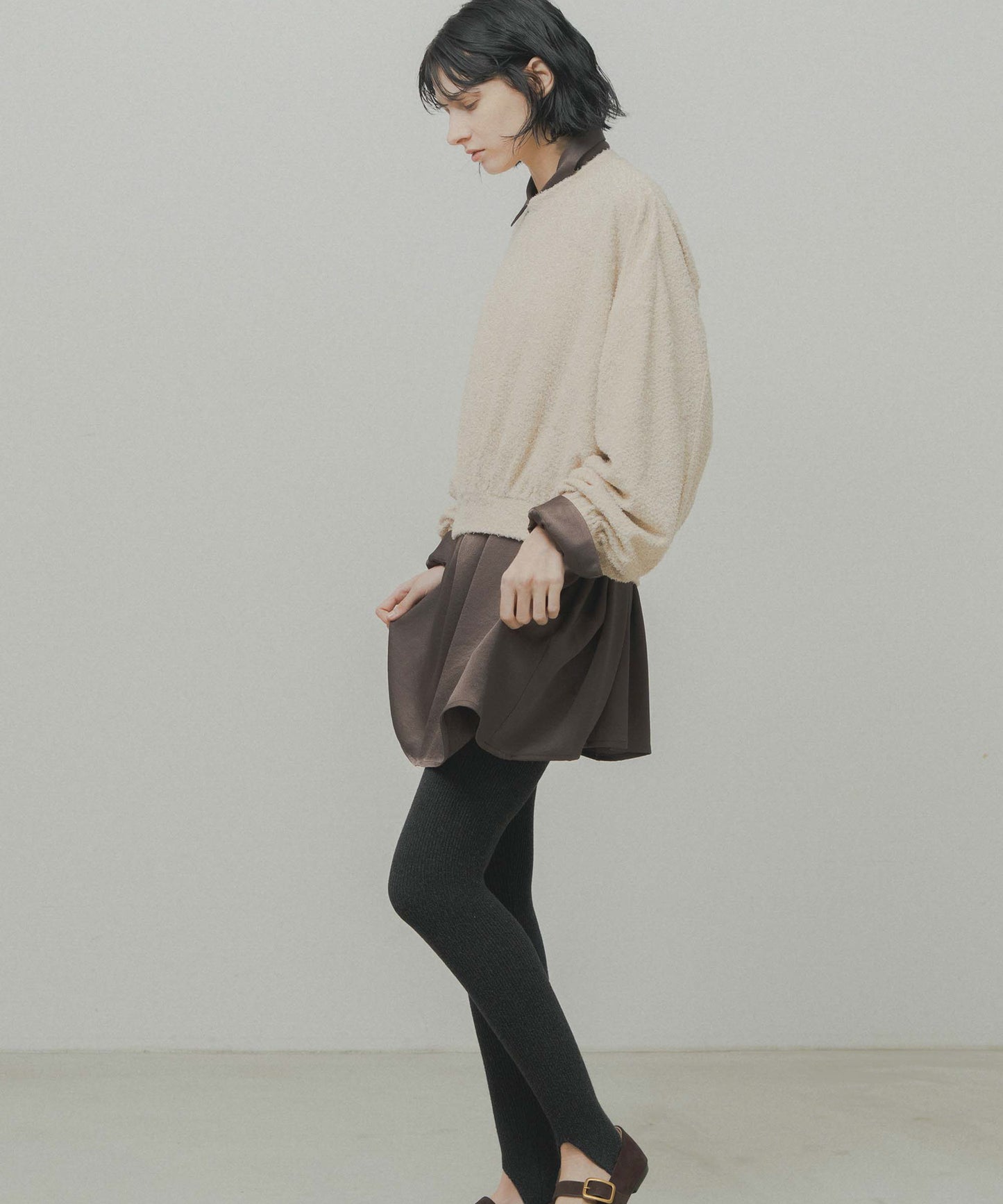 glitter shaggy sweat / WHT26FCS4020