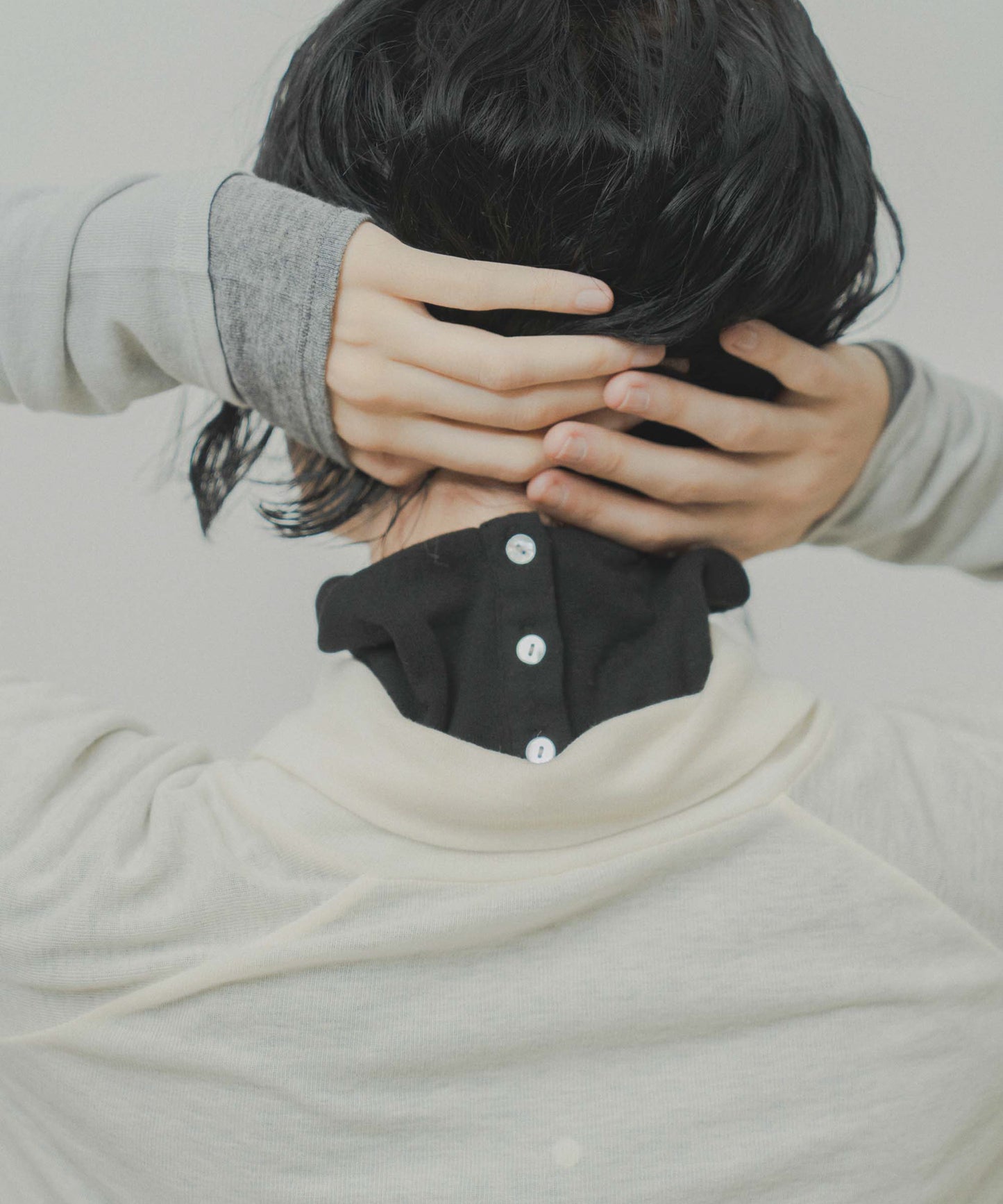 front button turtleneck / WHT26FCS4021