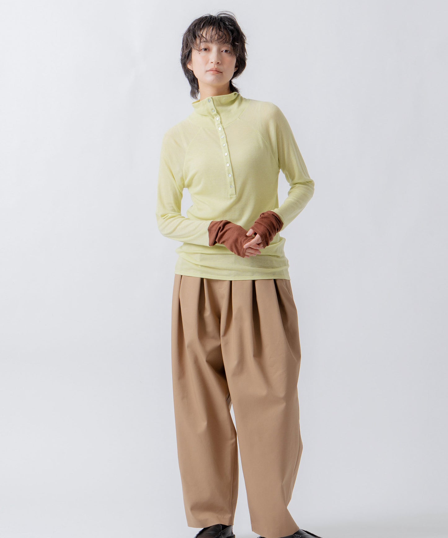 front button turtleneck / WHT26FCS4021