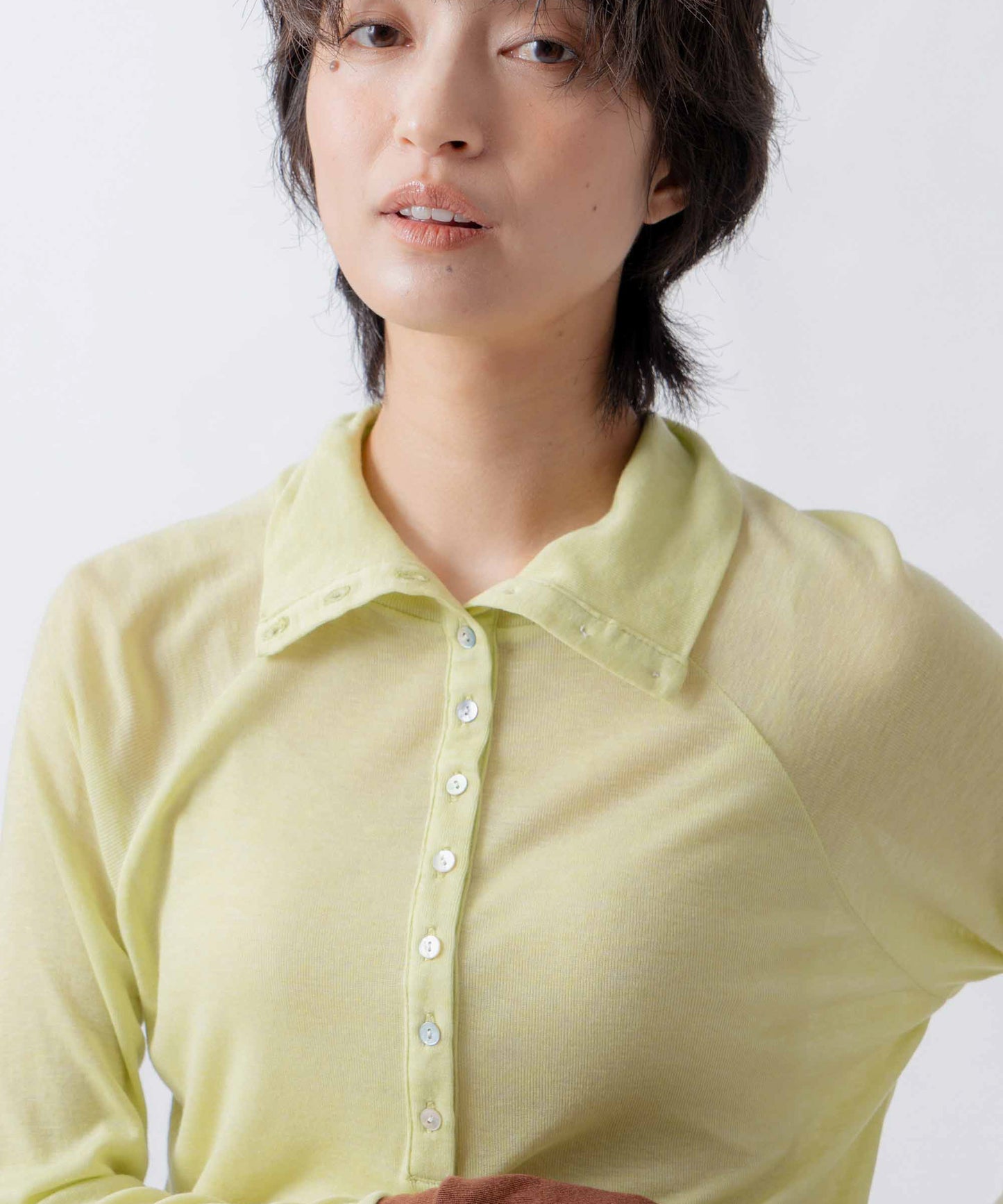 front button turtleneck / WHT26FCS4021