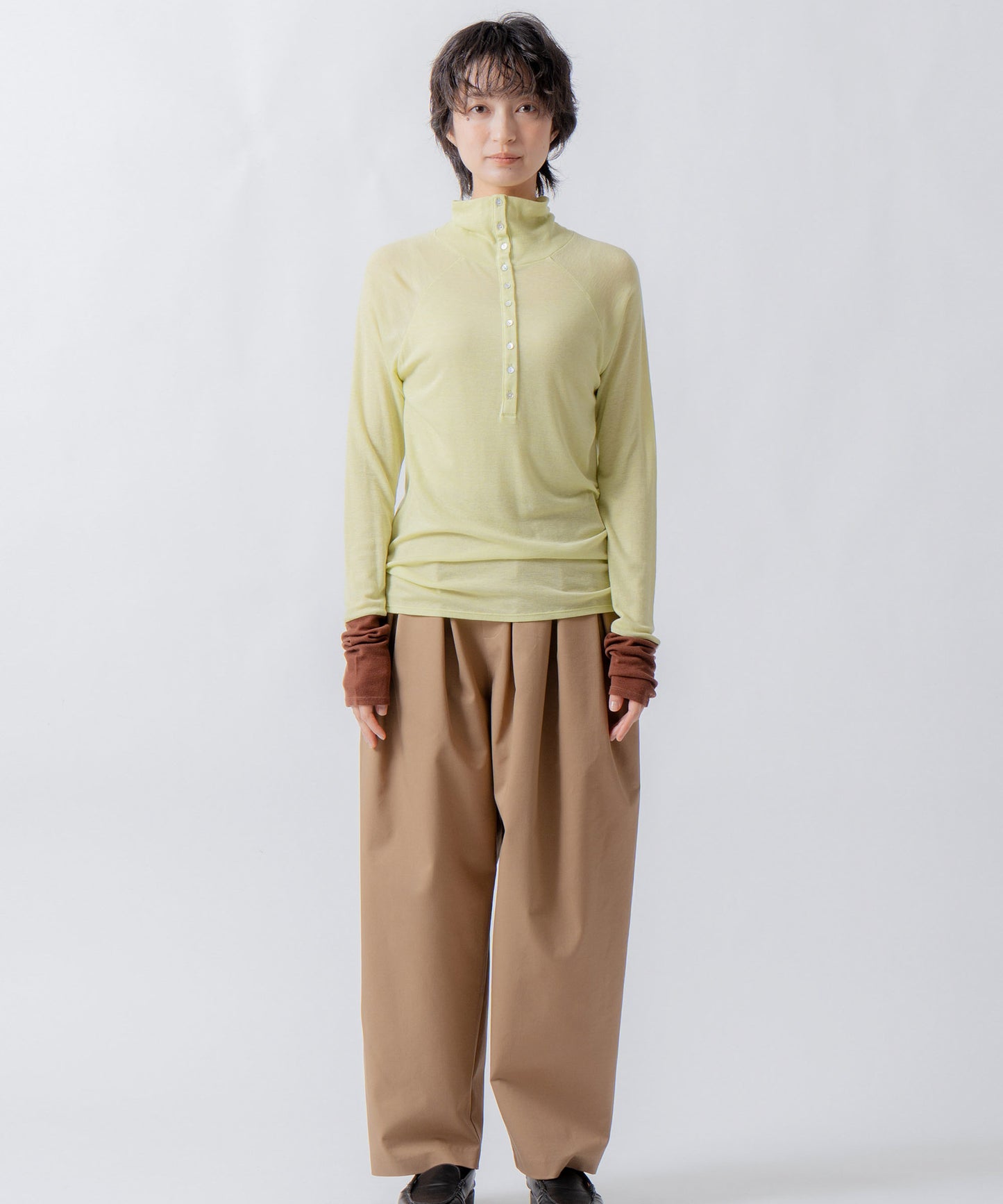 front button turtleneck / WHT26FCS4021