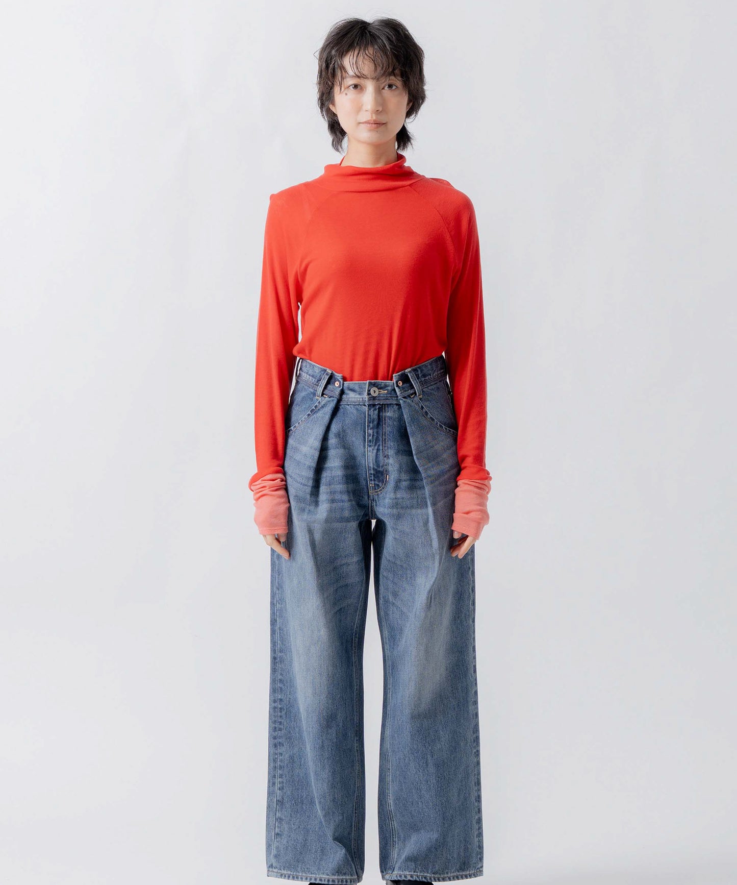 front button turtleneck / WHT26FCS4021