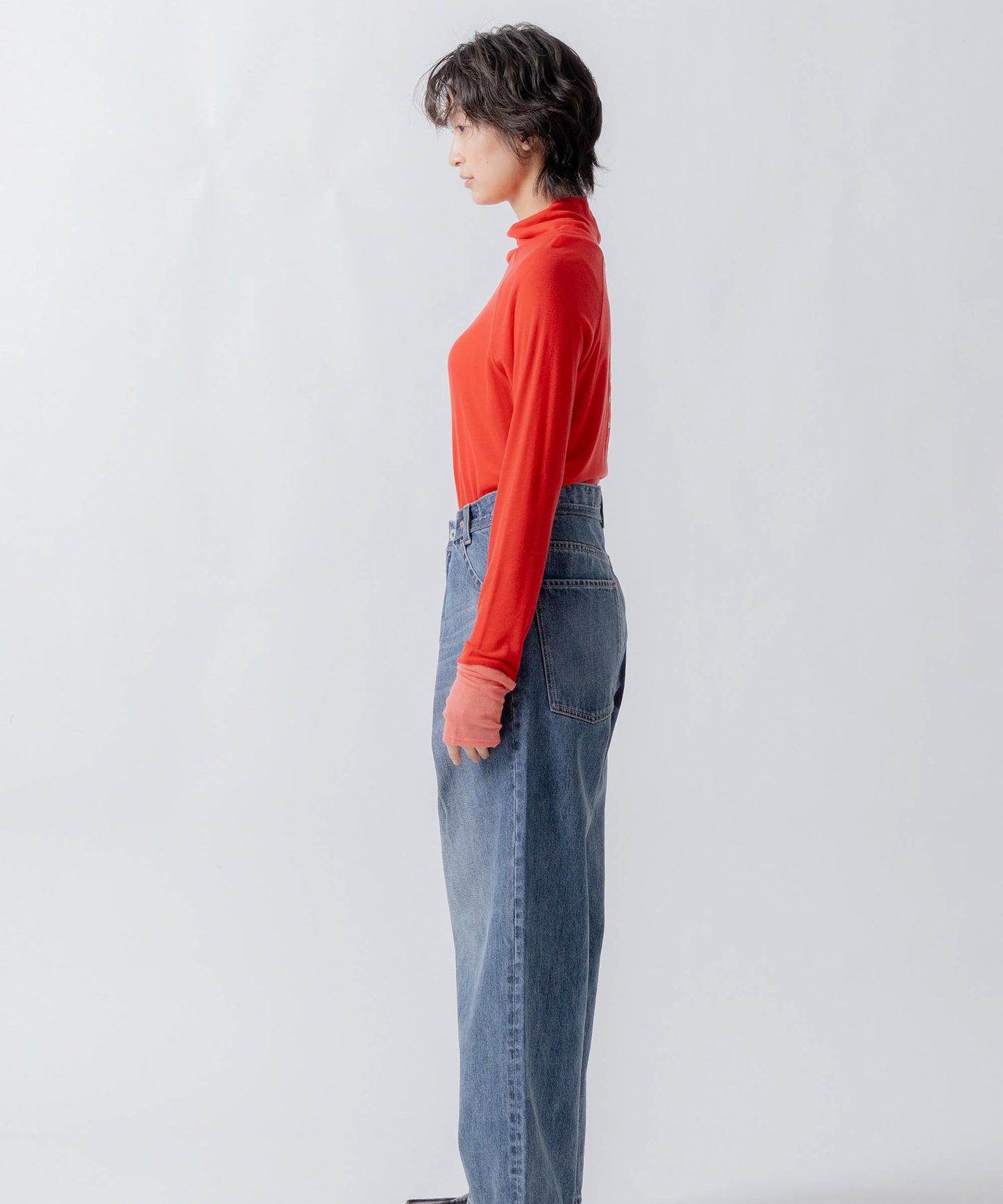 front button turtleneck / WHT26FCS4021