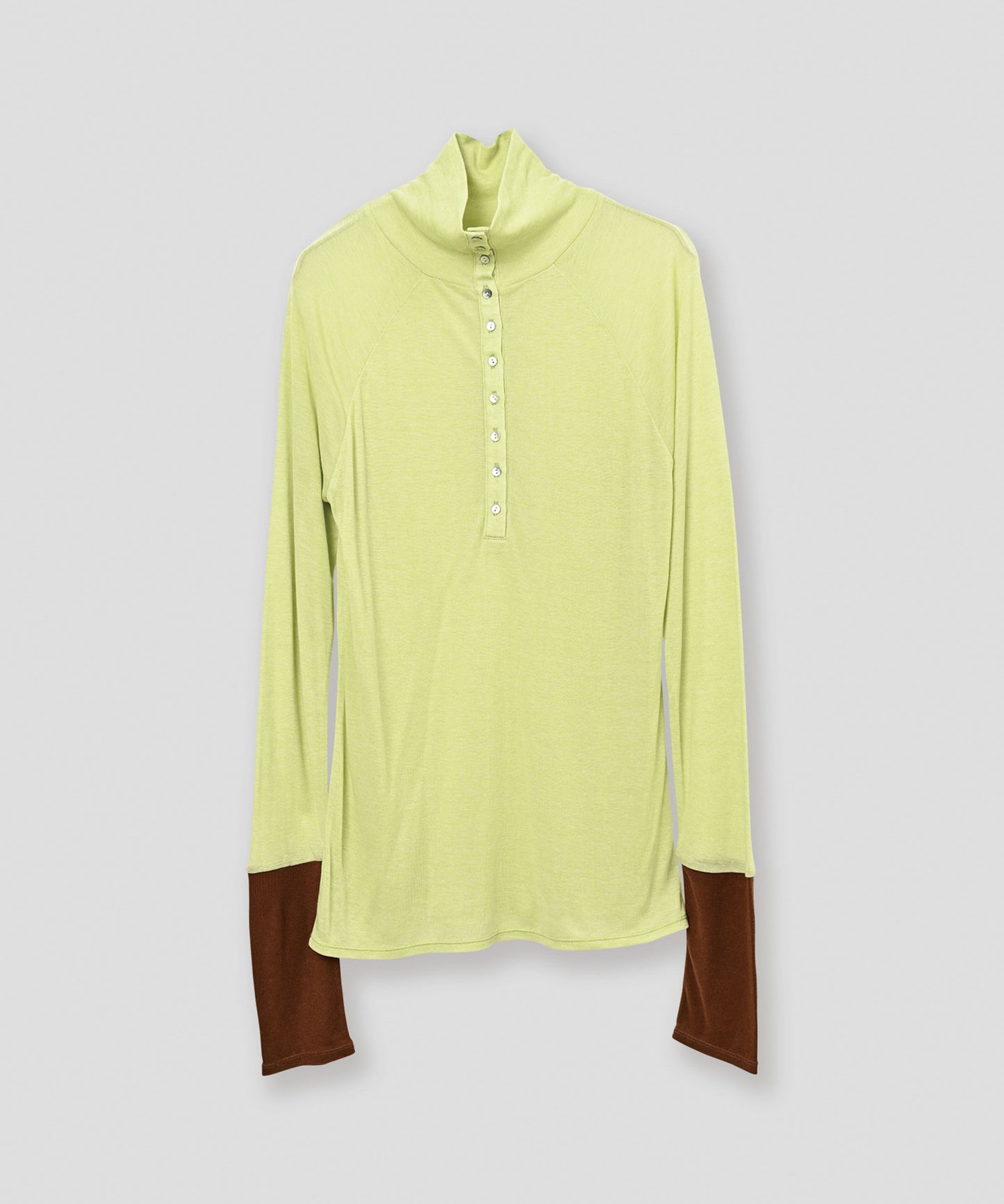front button turtleneck / WHT26FCS4021