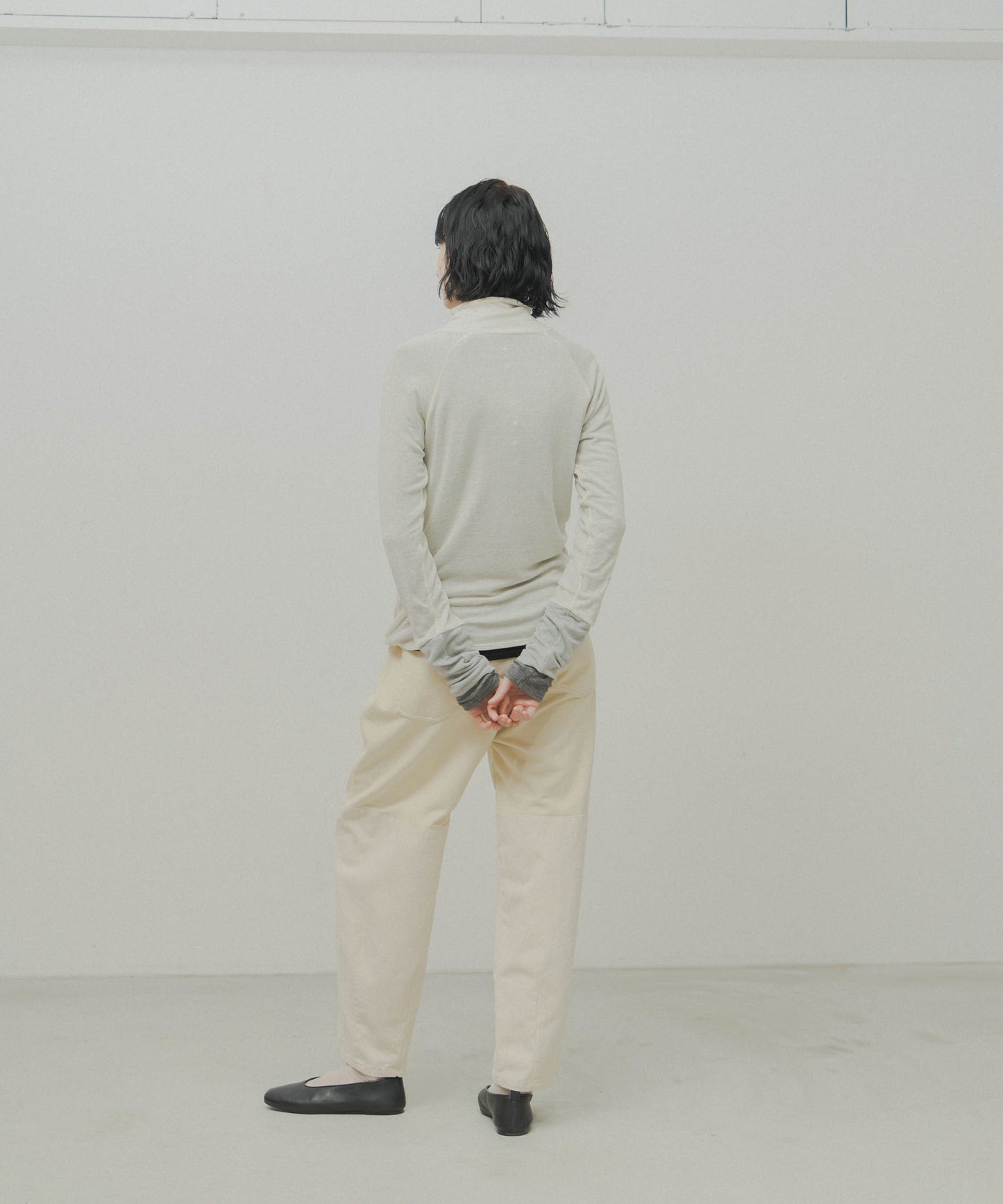 front button turtleneck / WHT26FCS4021