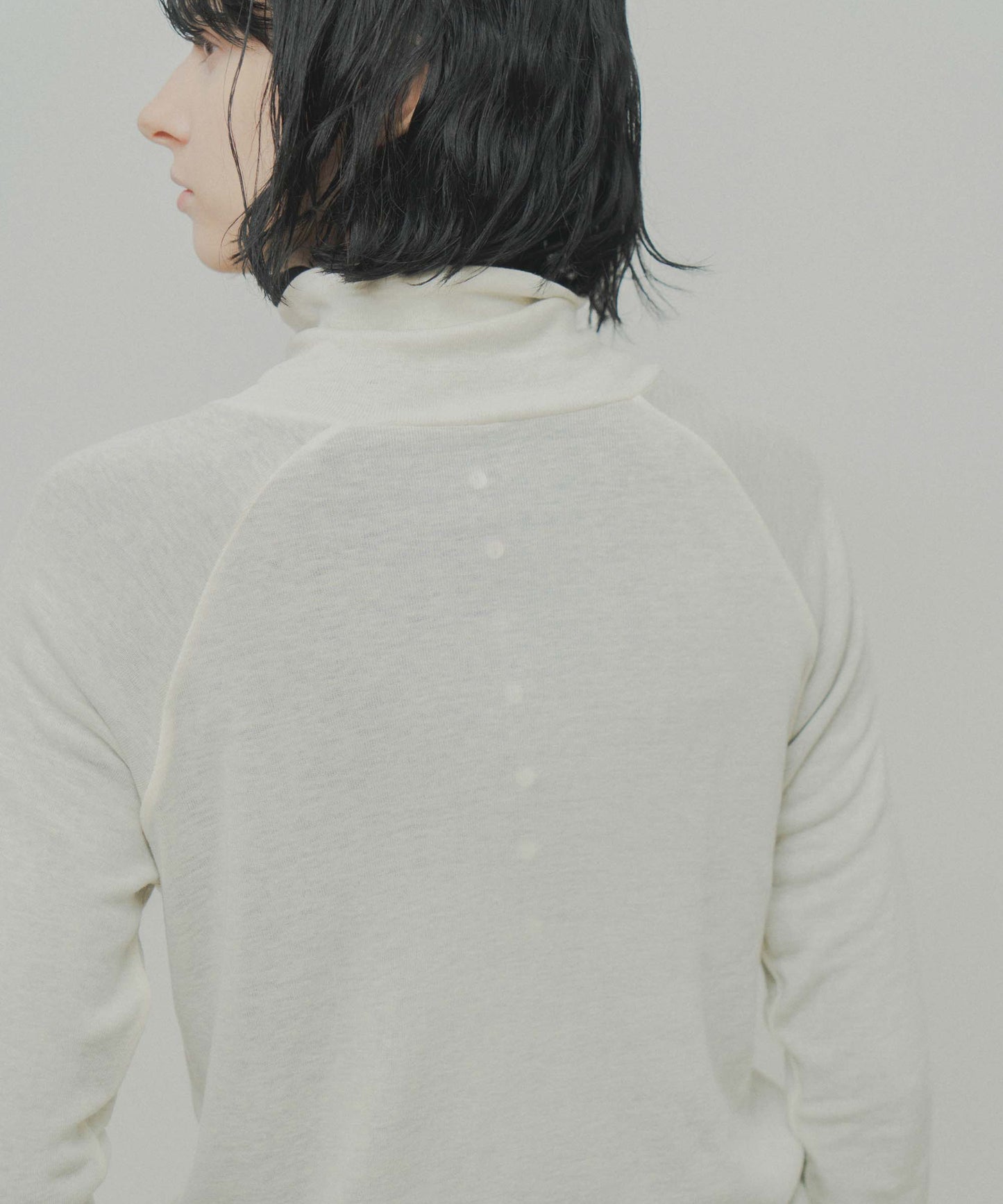front button turtleneck / WHT26FCS4021
