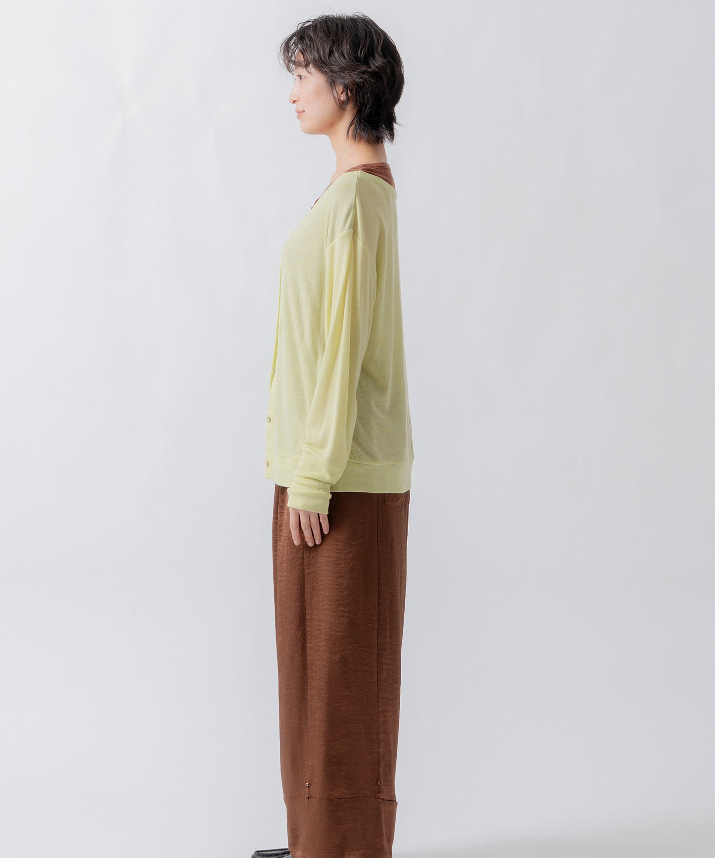 layered design cardigan / WHT26FCS4022