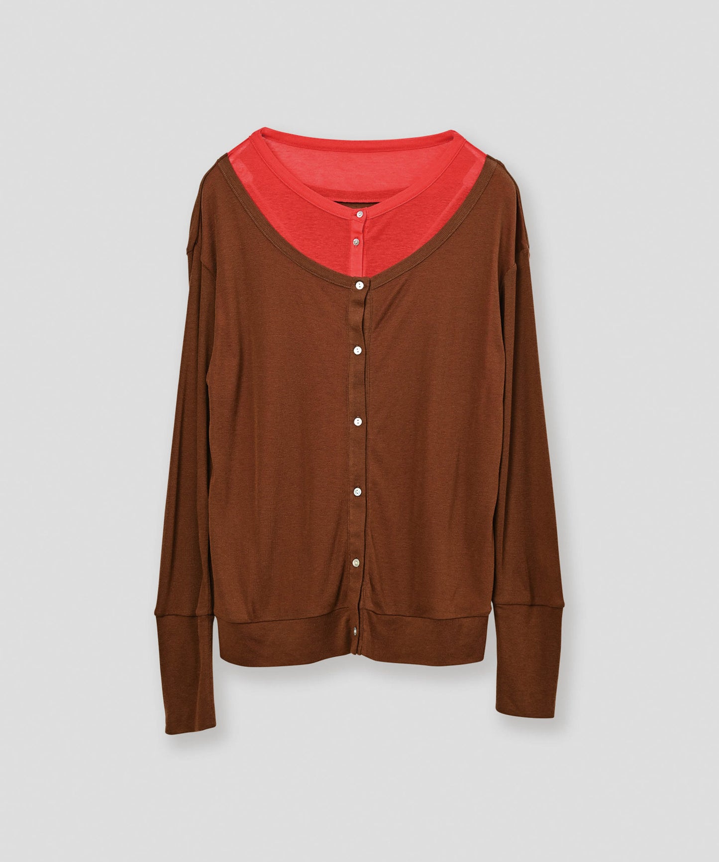layered design cardigan / WHT26FCS4022