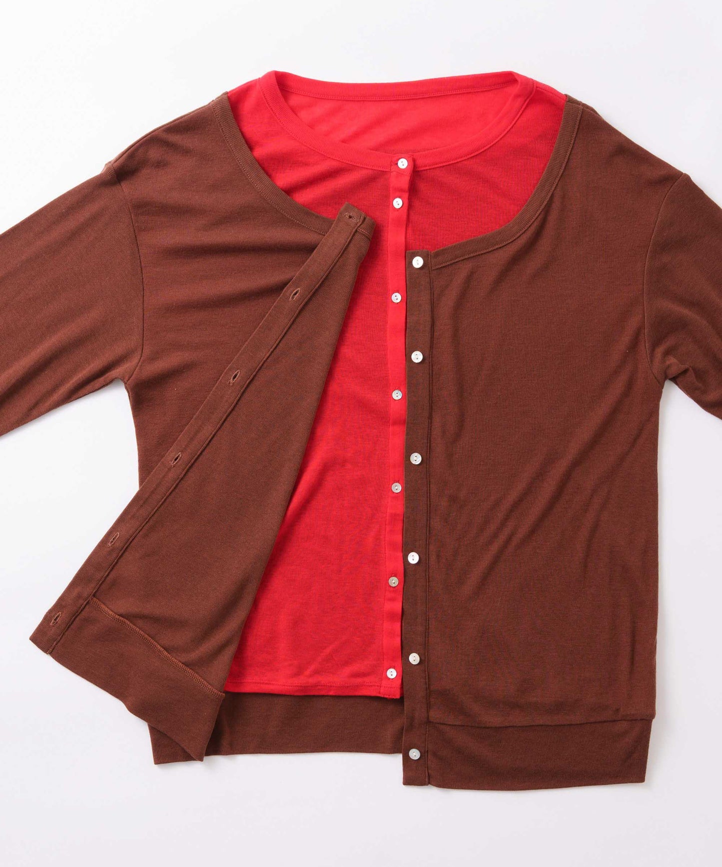 layered design cardigan / WHT26FCS4022