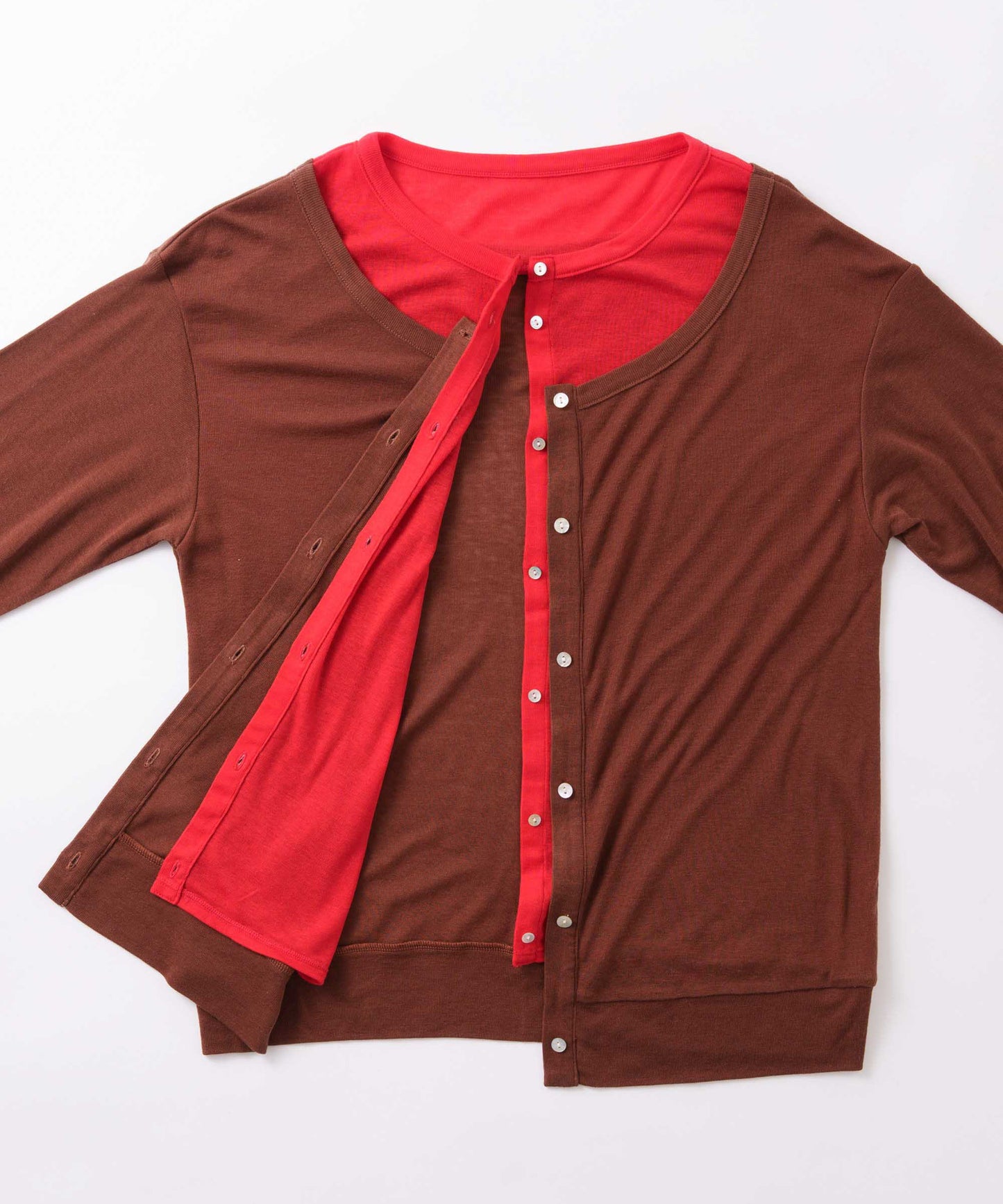 layered design cardigan / WHT26FCS4022