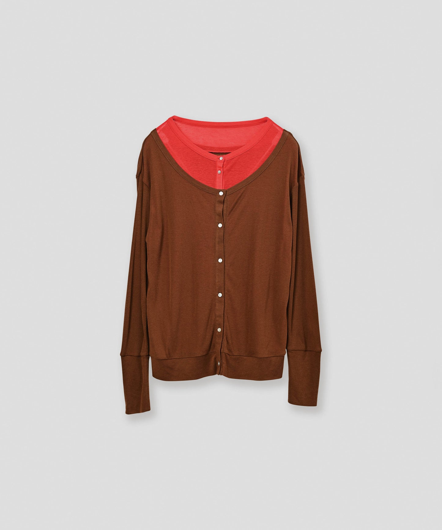 layered design cardigan / WHT26FCS4022