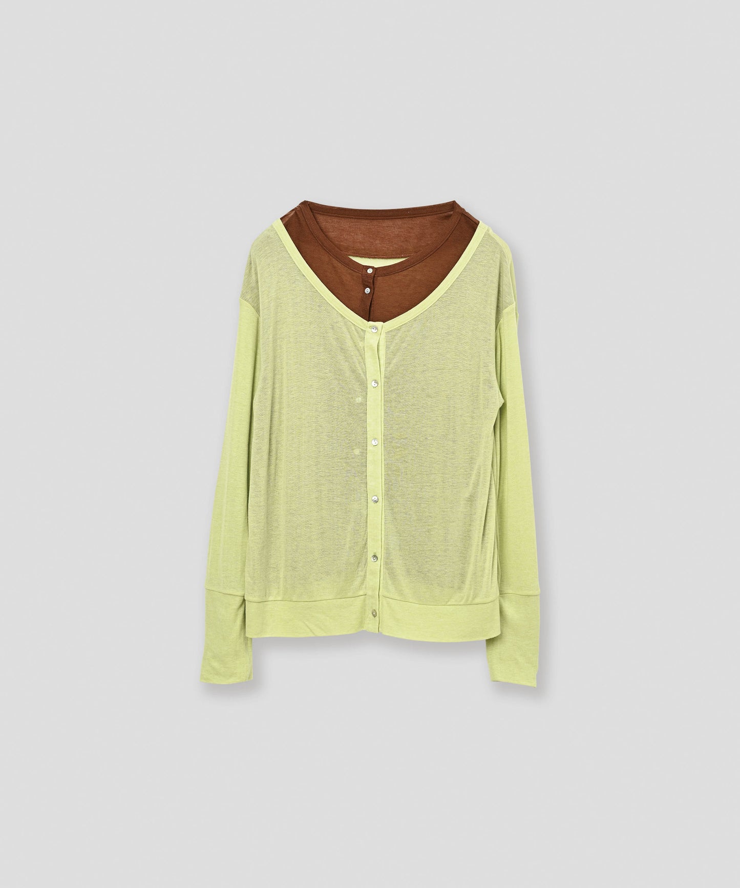 layered design cardigan / WHT26FCS4022