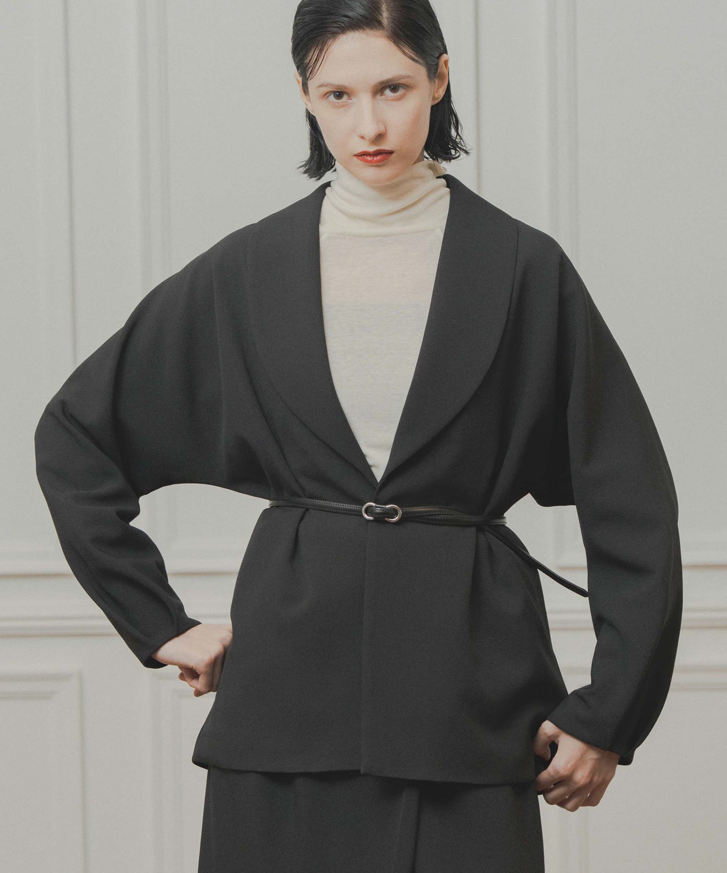 dolman sleeve tailored jacket / WHT26FJK4061