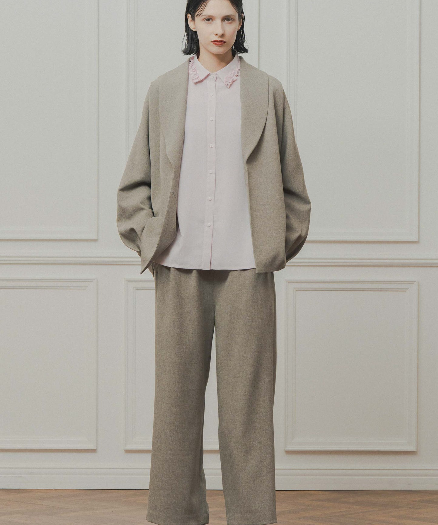 dolman sleeve tailored jacket / WHT26FJK4061