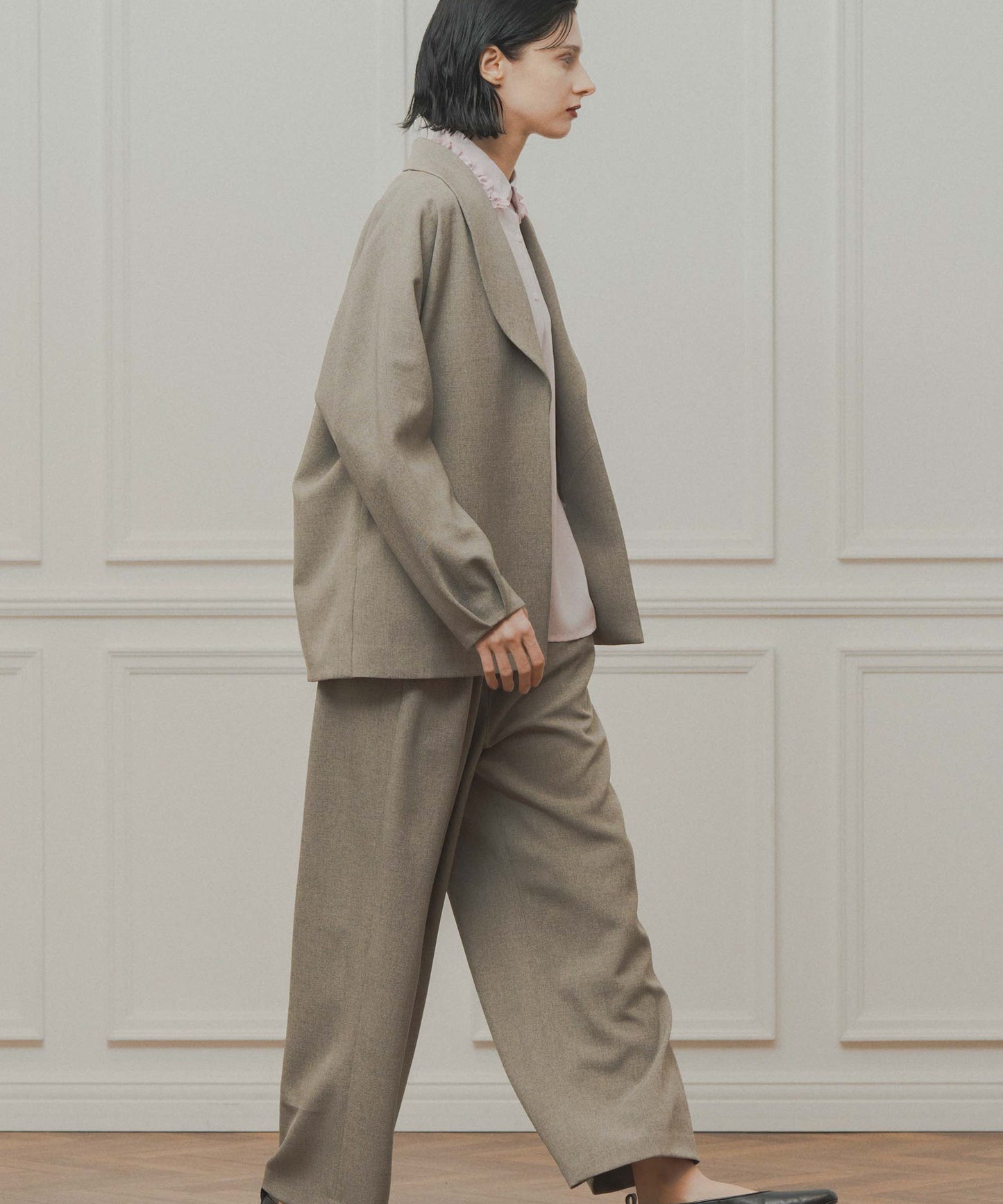 dolman sleeve tailored jacket / WHT26FJK4061