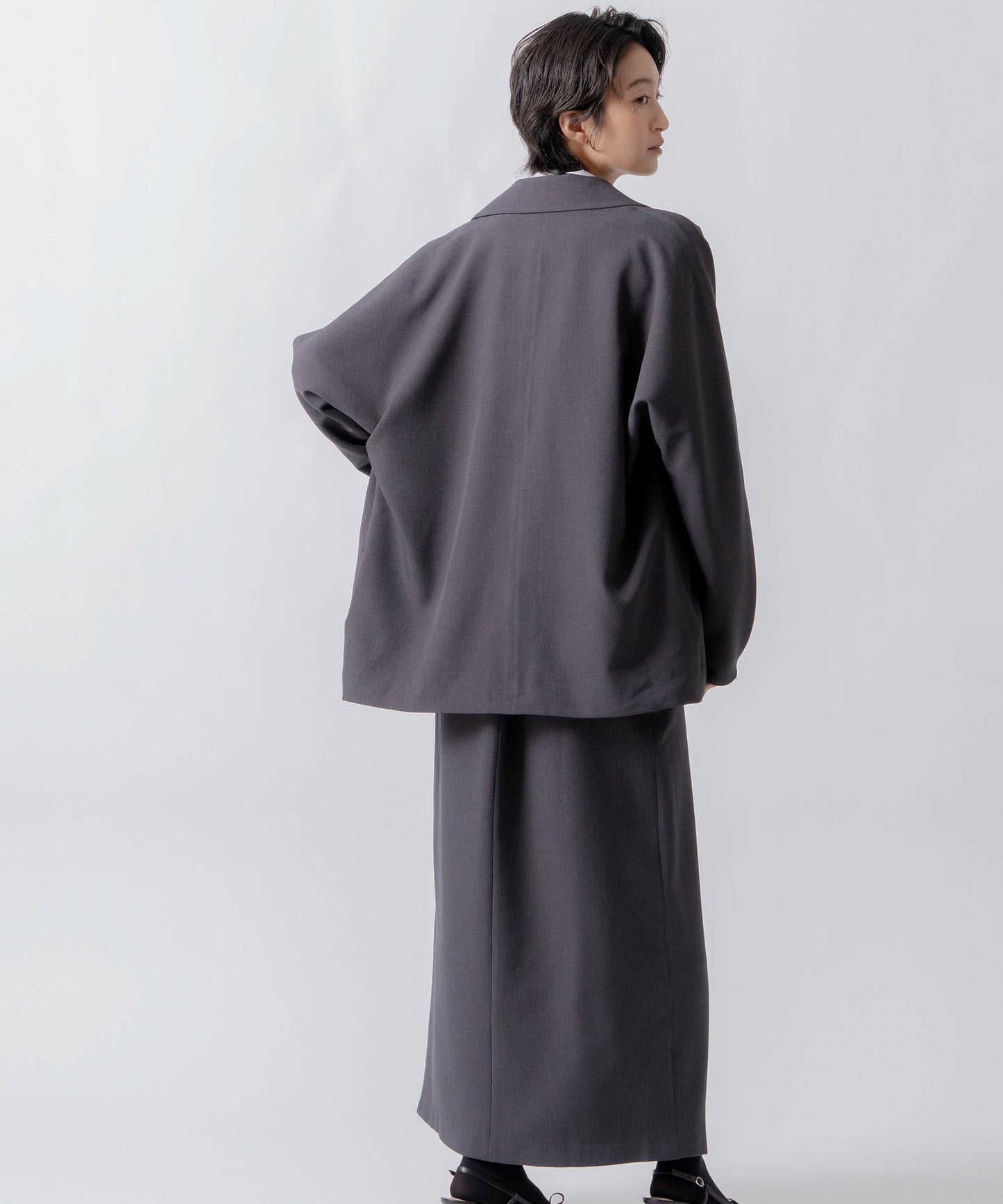 dolman sleeve tailored jacket / WHT26FJK4061