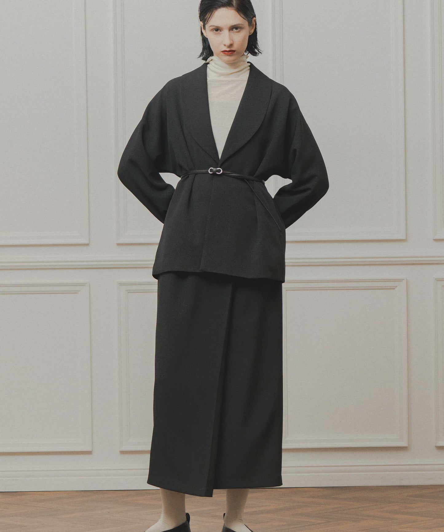 dolman sleeve tailored jacket / WHT26FJK4061