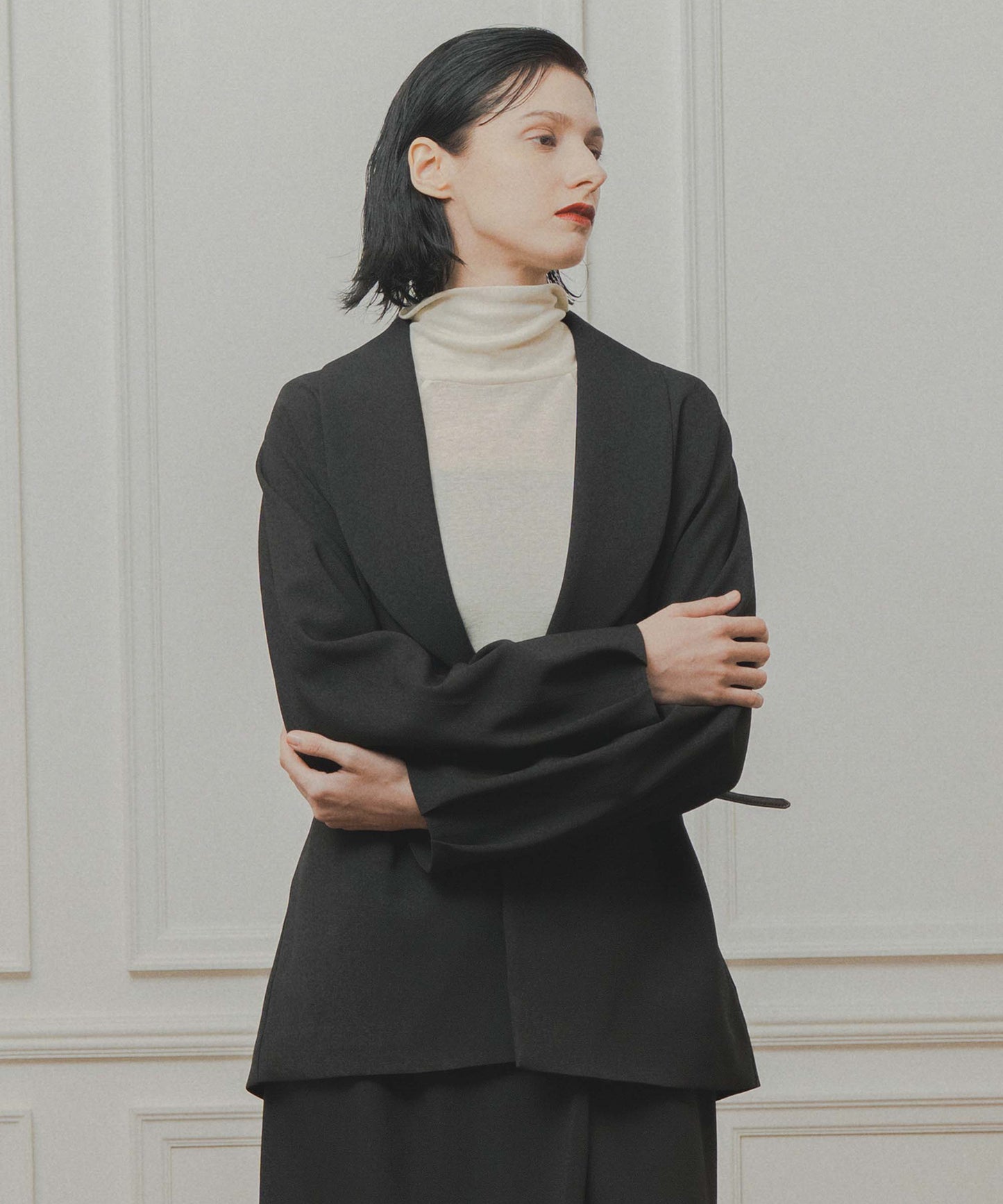 dolman sleeve tailored jacket / WHT26FJK4061