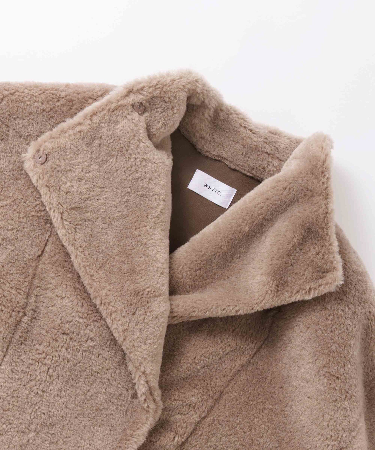 standcollar boa coat / WHT26FJK4062