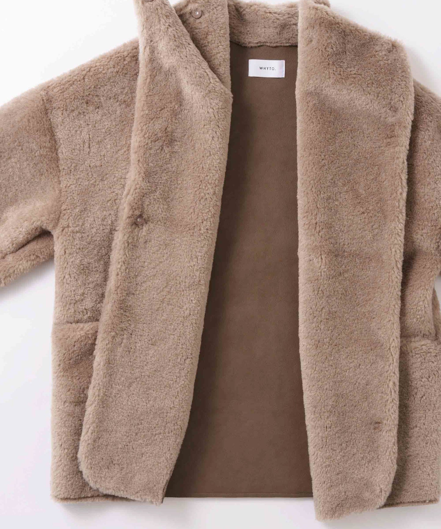 standcollar boa coat / WHT26FJK4062
