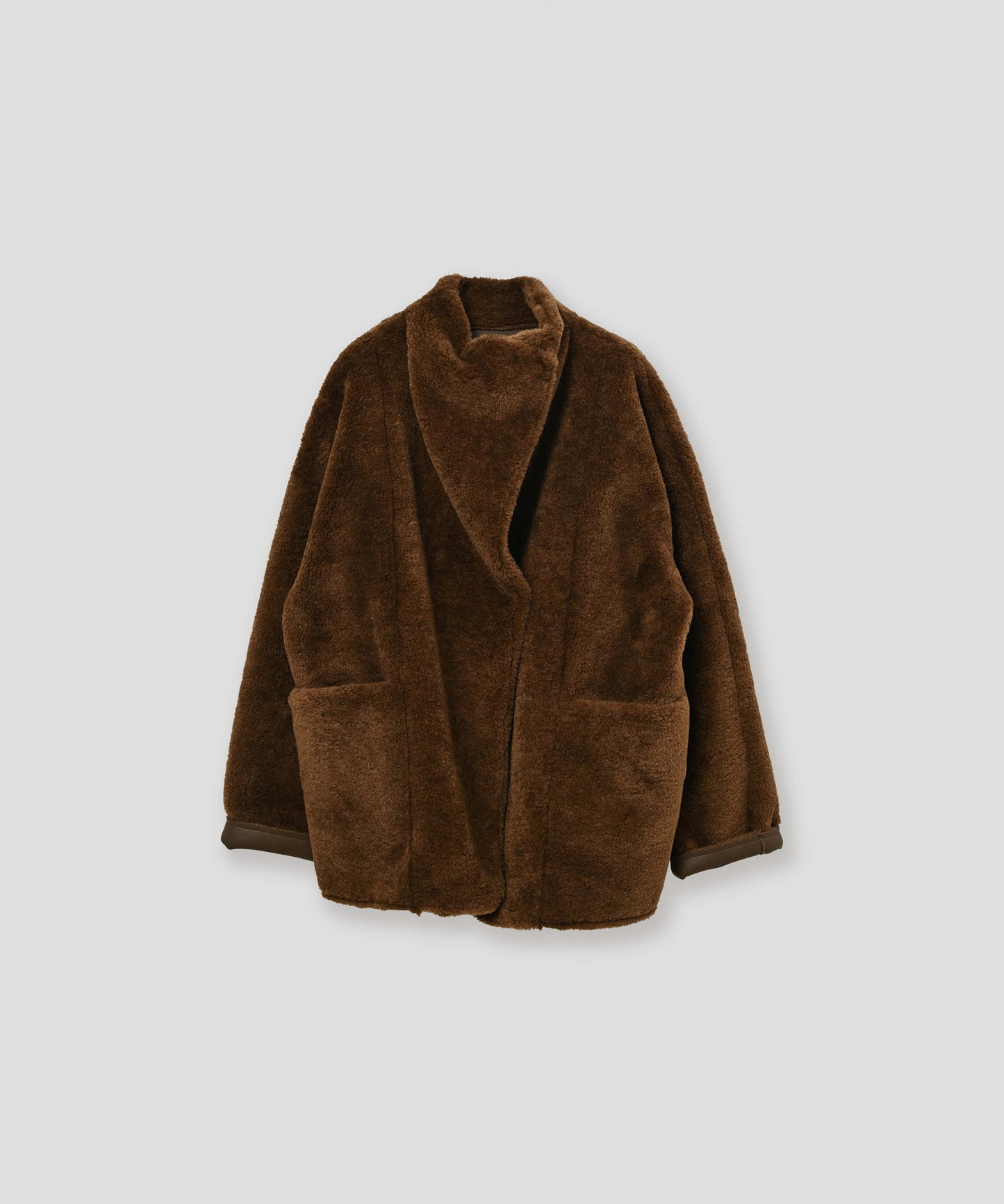 standcollar boa coat / WHT26FJK4062