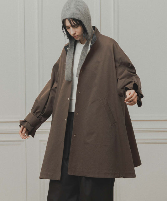 standcollar tent coat / WHT26FJK4063